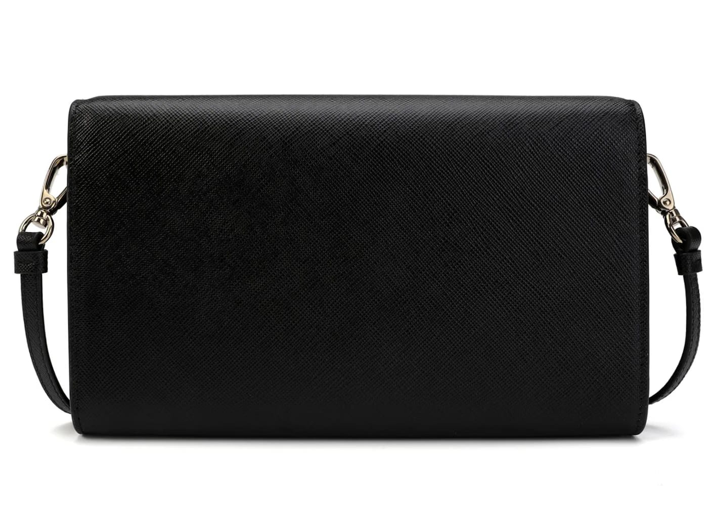 Prada Triangle Logo Strap Wallet Black