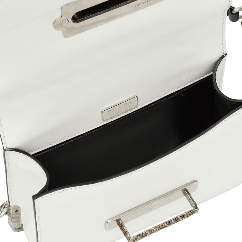 Prada Cahier Crystal Chain White
