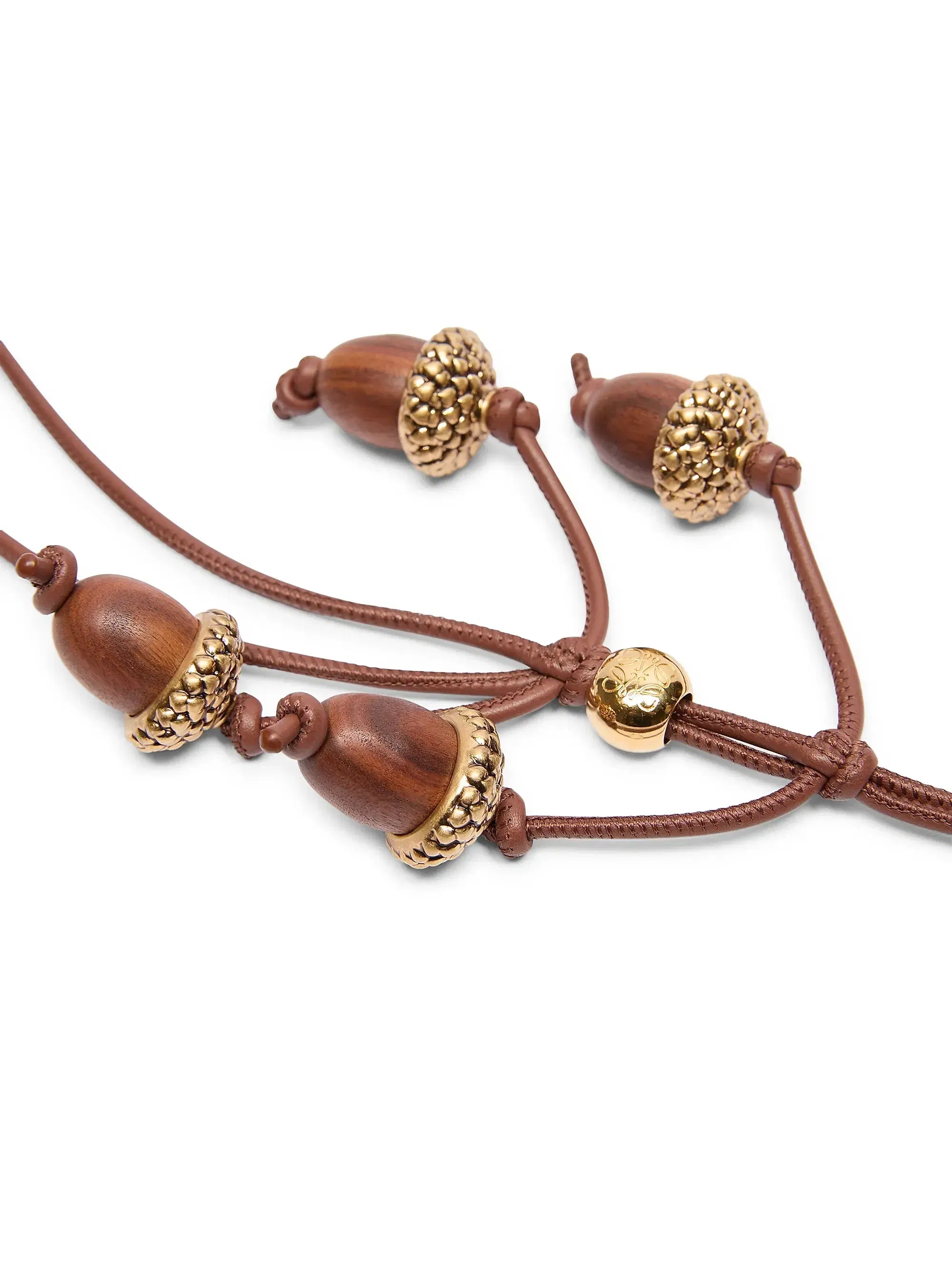 LOEWE Wooden Acorn Charm