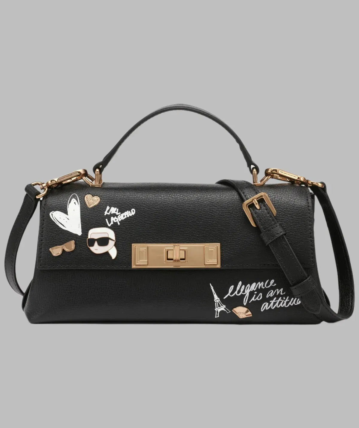 KarlLagerfeld Nicolette crossbody with cate pins black