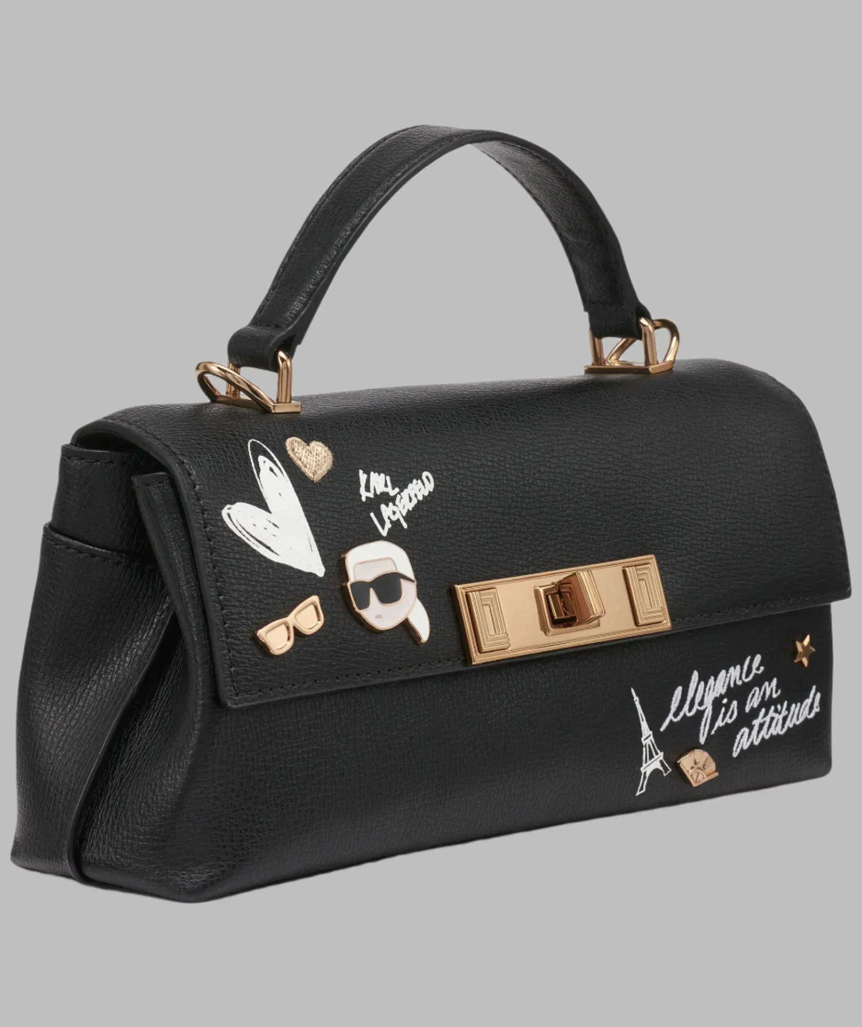KarlLagerfeld Nicolette crossbody with cate pins black