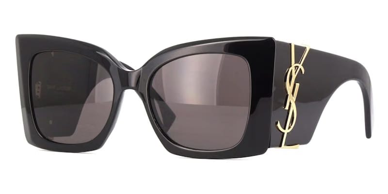 Saint Laurent Oversized Sunglasses Black/Black (SL-M119-BLAZE-001)
