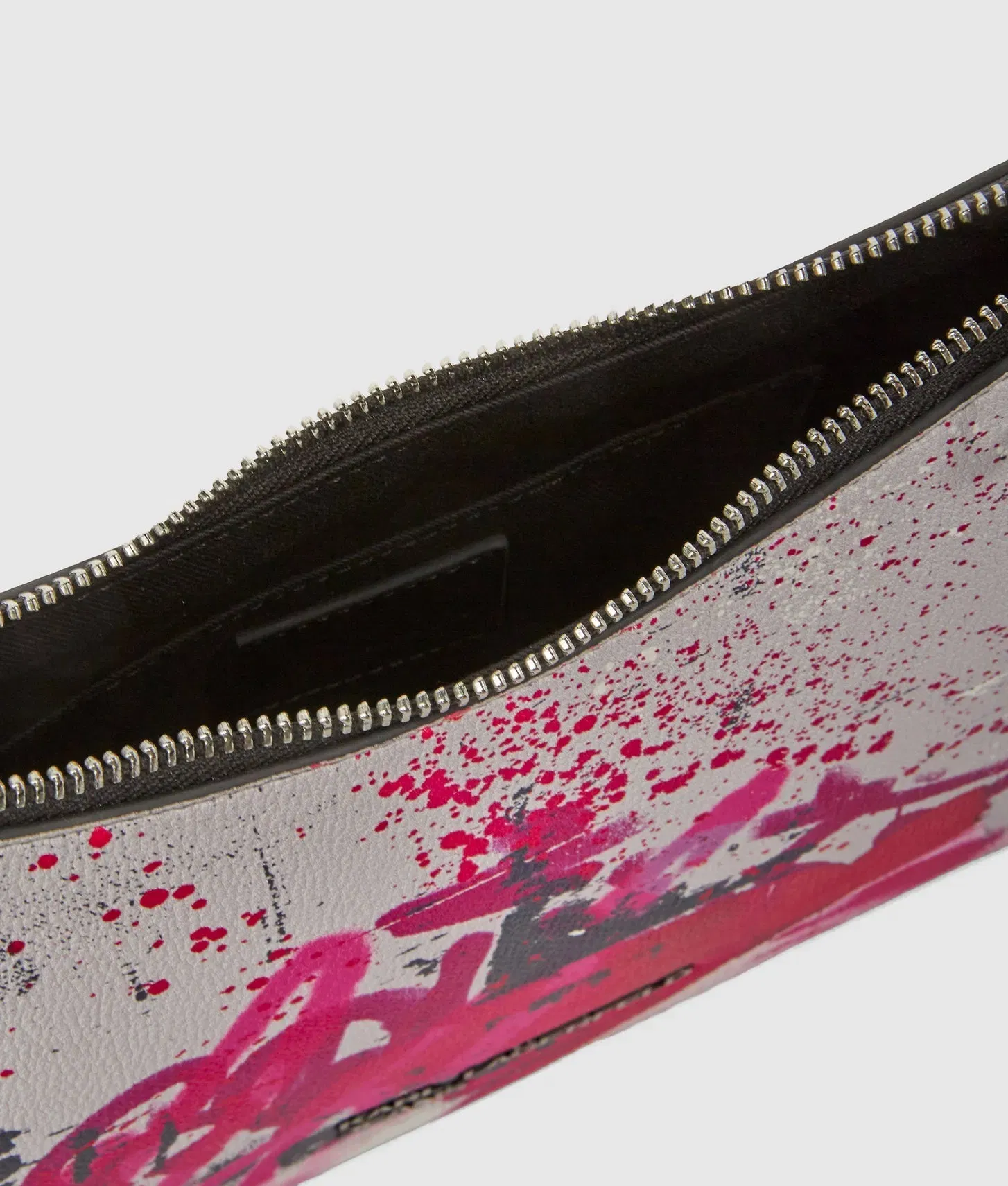 KarlLagerfeld Graffiti Print Shoulder Bag Painters Print Pink All Over Print
