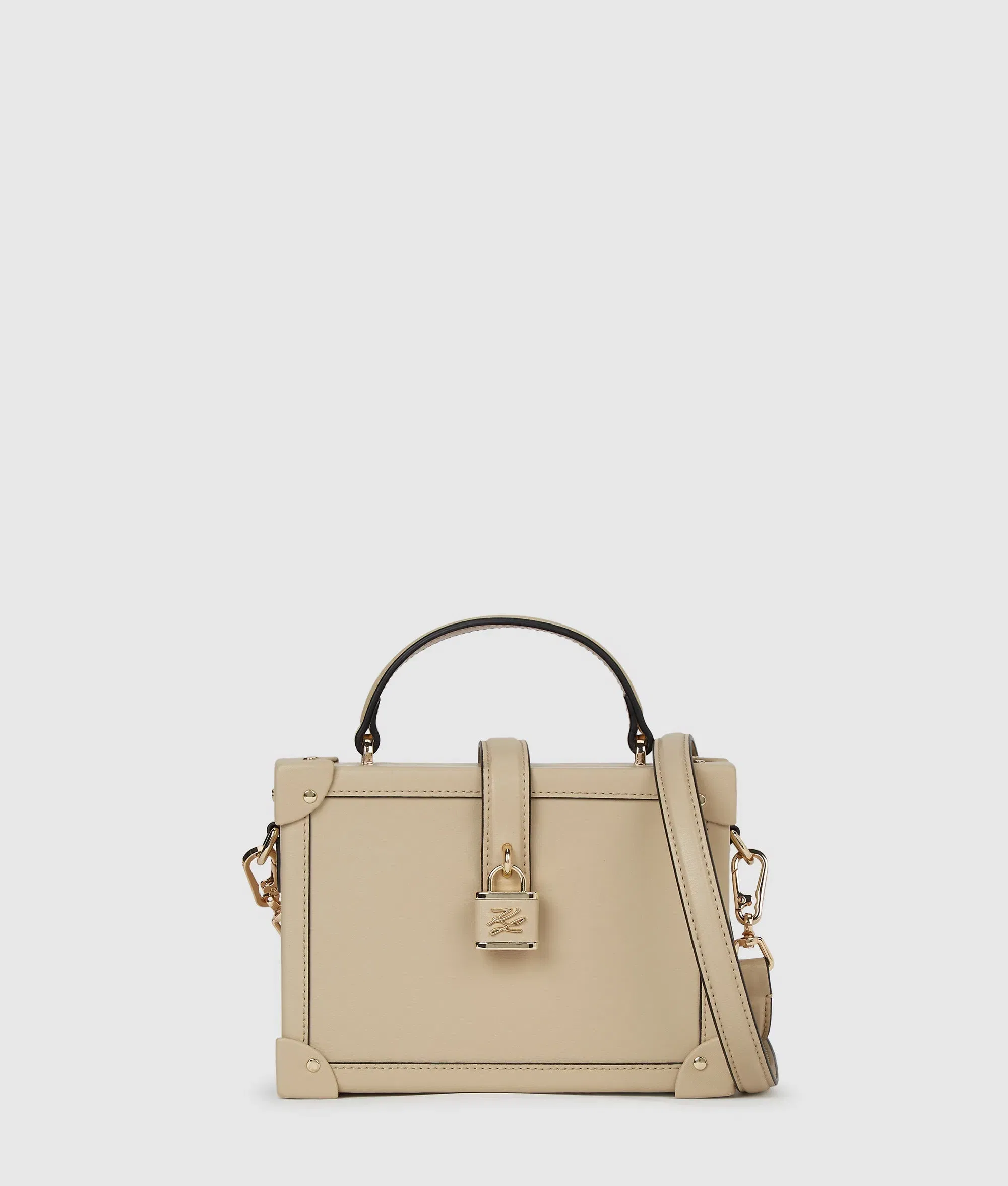 KarlLagerfeld Kautograph Padlock Trunk Bag Safari