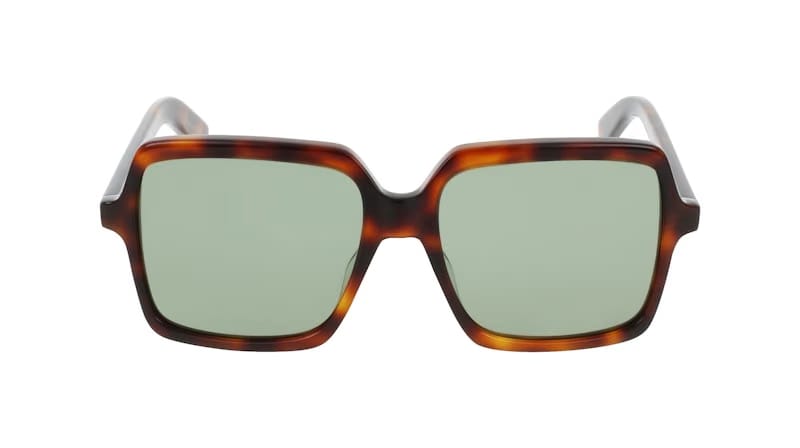 Saint Laurent Square Sunglasses Havana/Havana/Green (SL174-30001575-002)