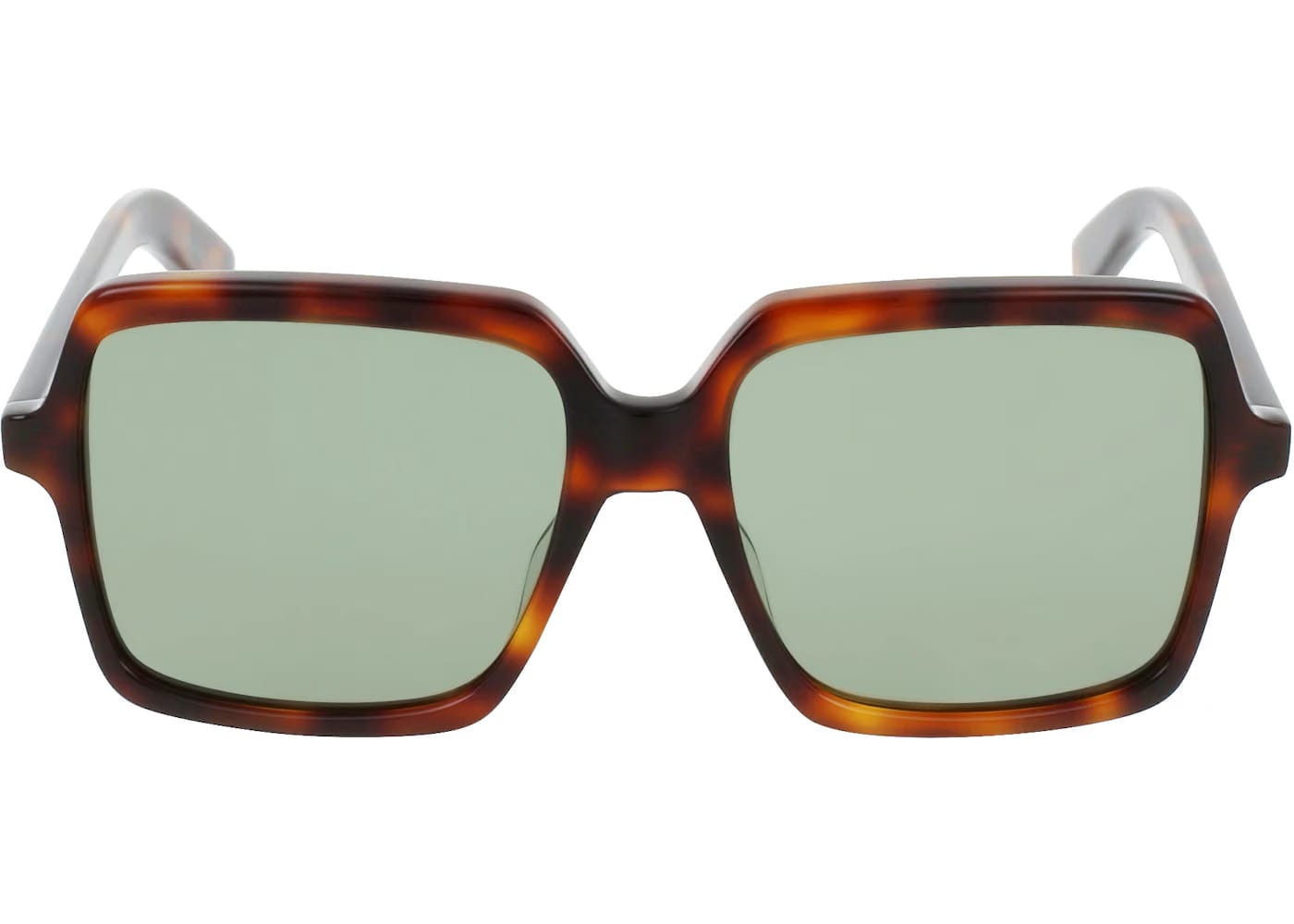 Saint Laurent Square Sunglasses Havana/Havana/Green (SL174-30001575-002)