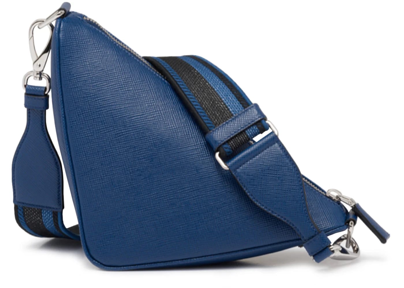 Prada Saffiano Triangle Bag Bluette