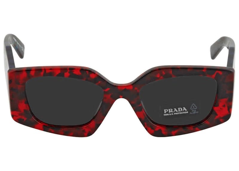 Prada Rectangle Sunglasses Red/Navy (PR15YSF-09Z5S0-52)