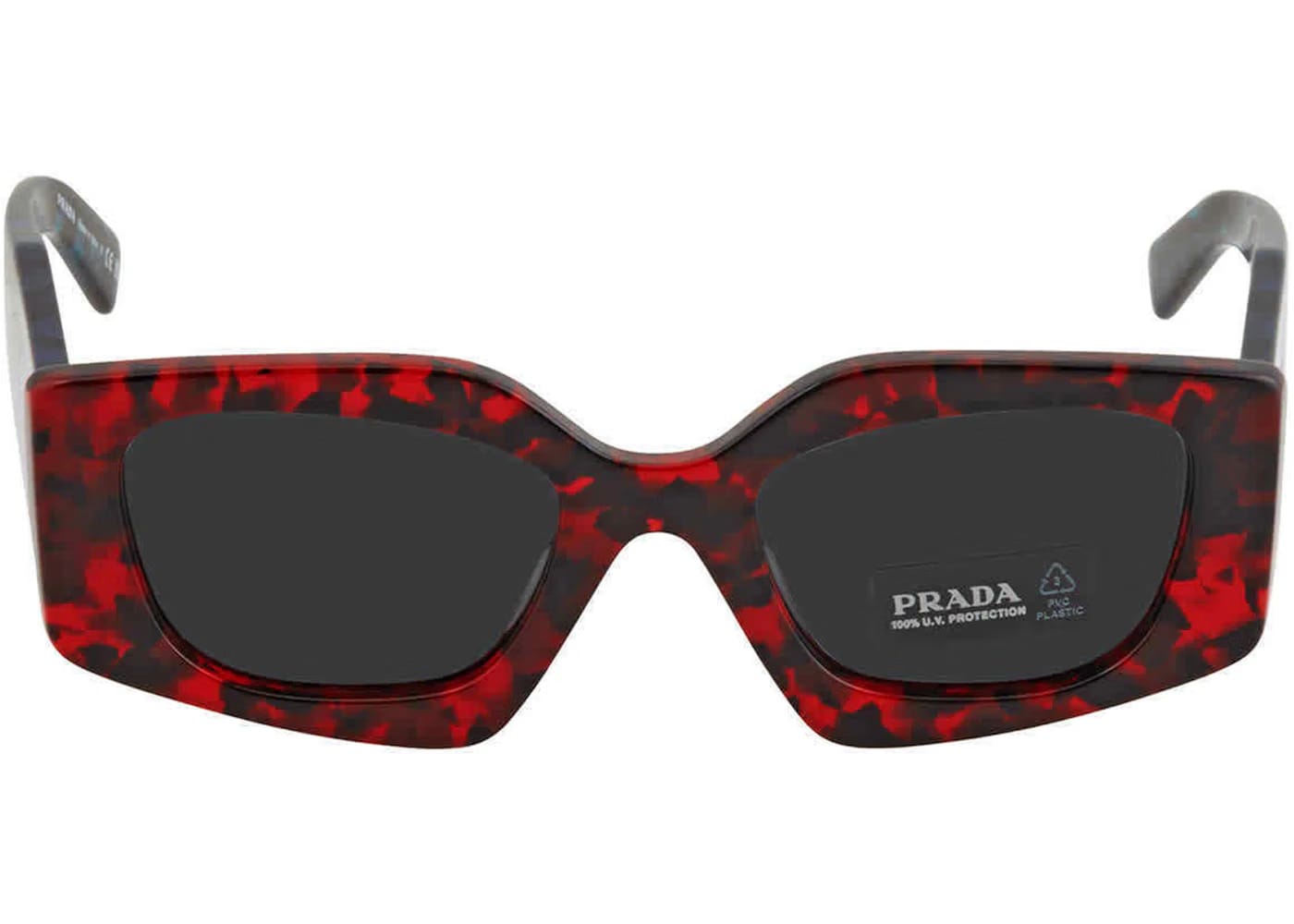 Prada Rectangle Sunglasses Red/Navy (PR15YSF-09Z5S0-52)