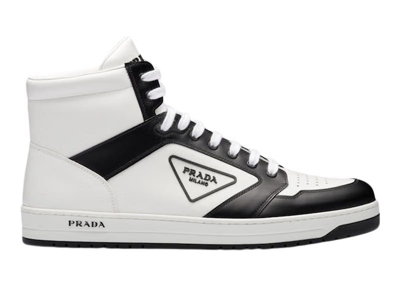 Prada District Leather Sneaker High Black