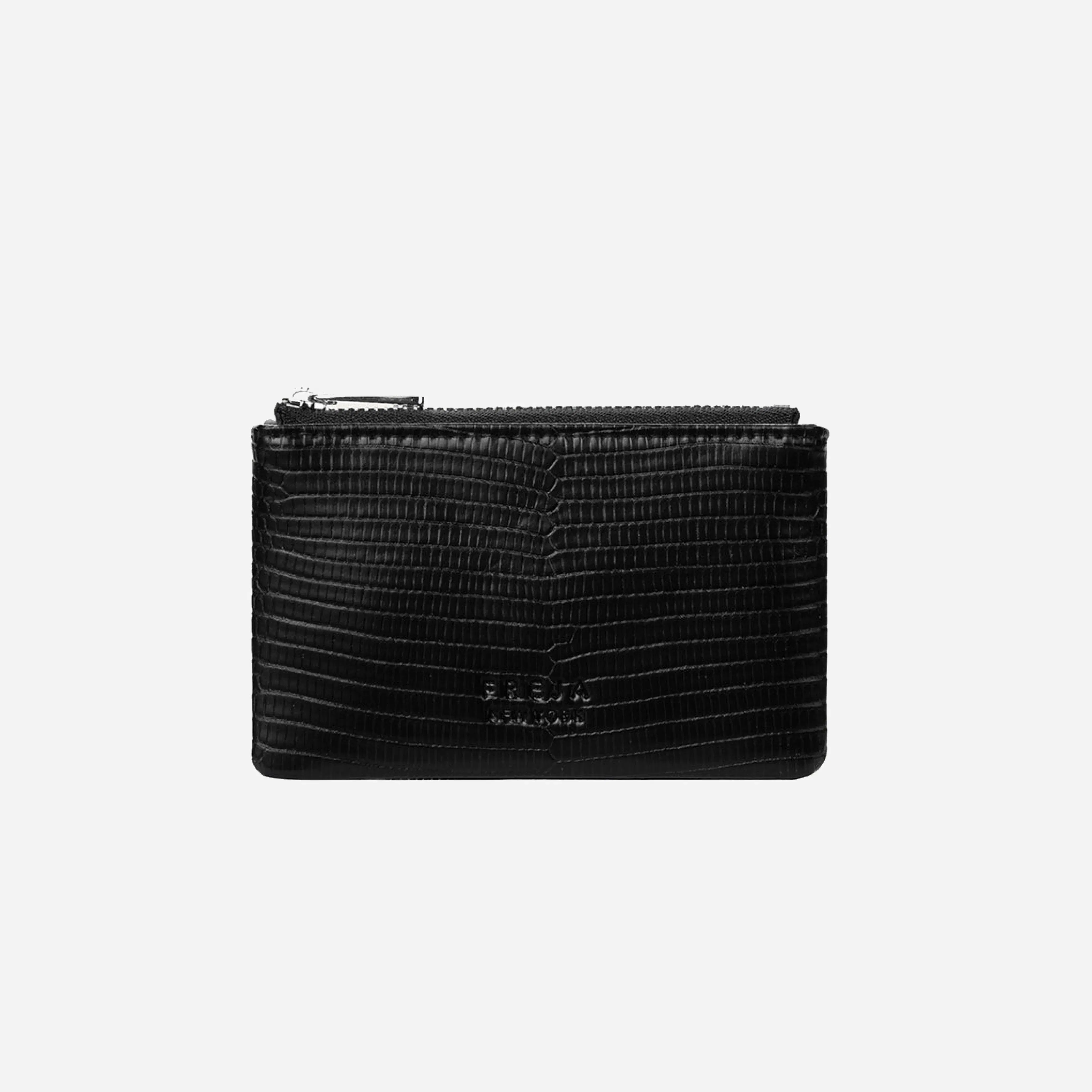 Freja Zip Pouch 5 Black Lizard