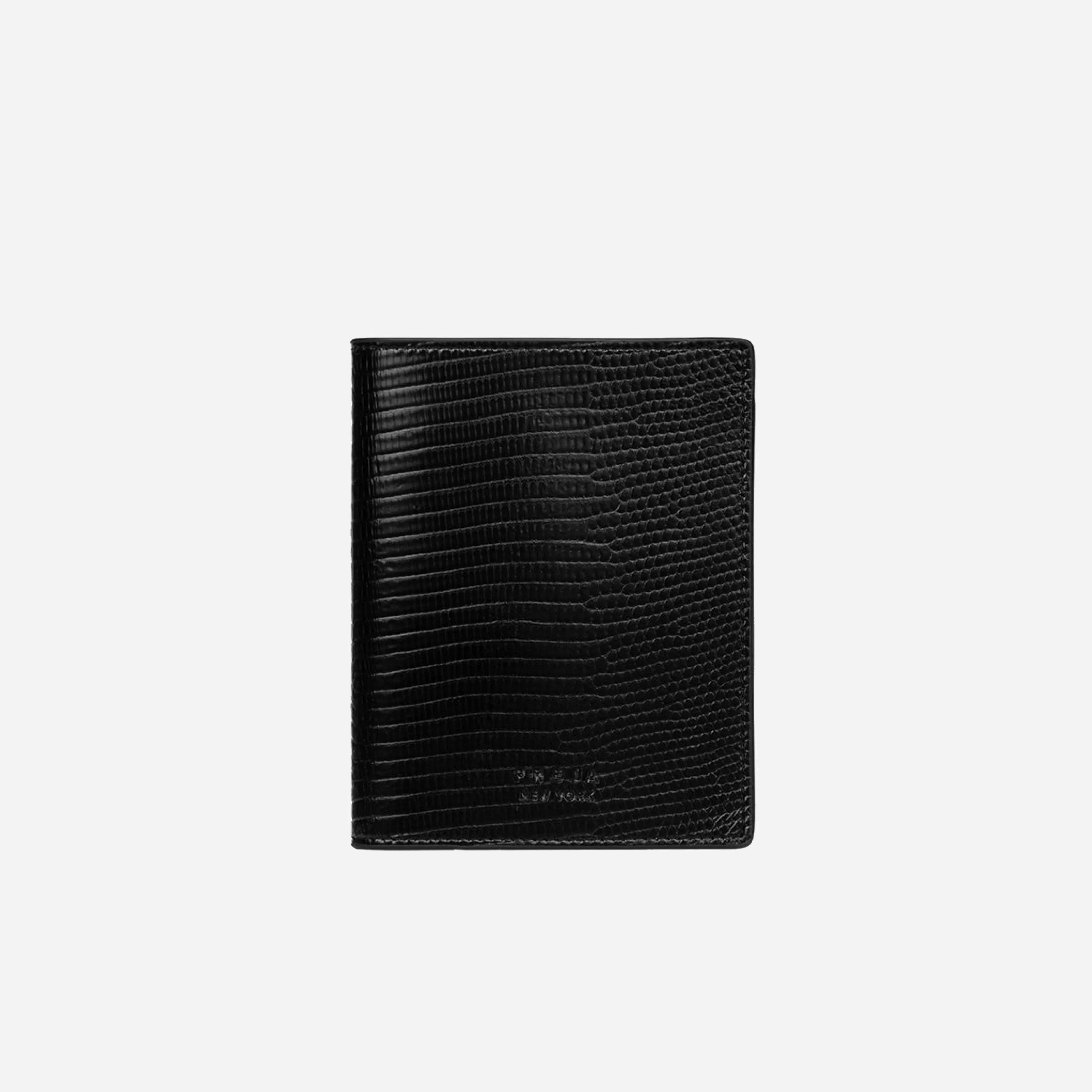 Freja Passport Cover Black Lizard