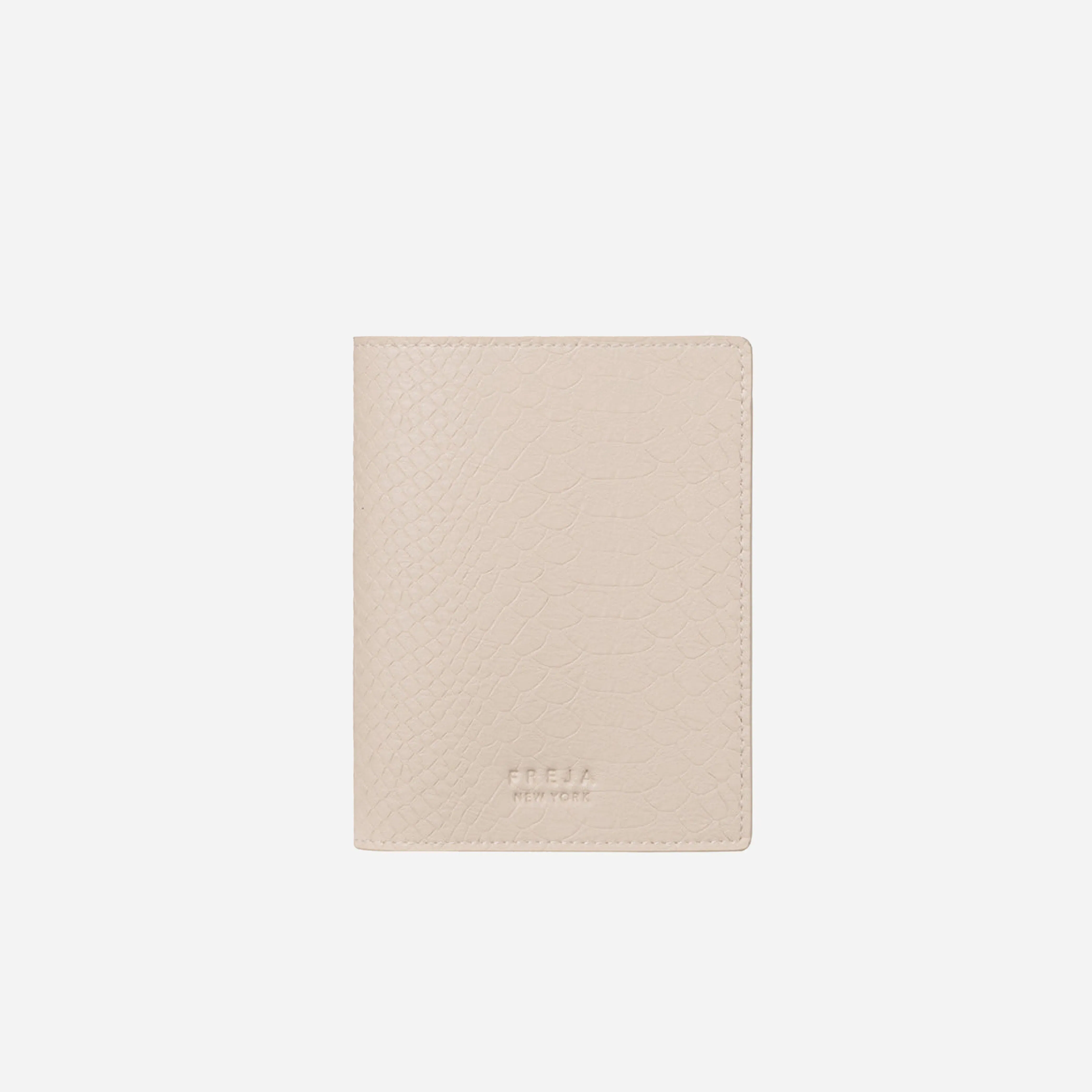 Freja Passport Cover Oat Croc