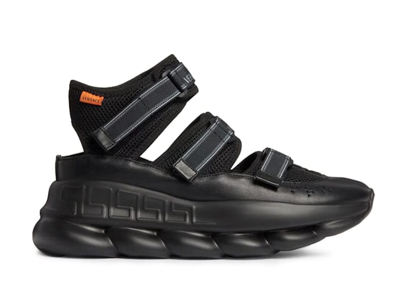 Versace Chain Reaction Sandal Black Black