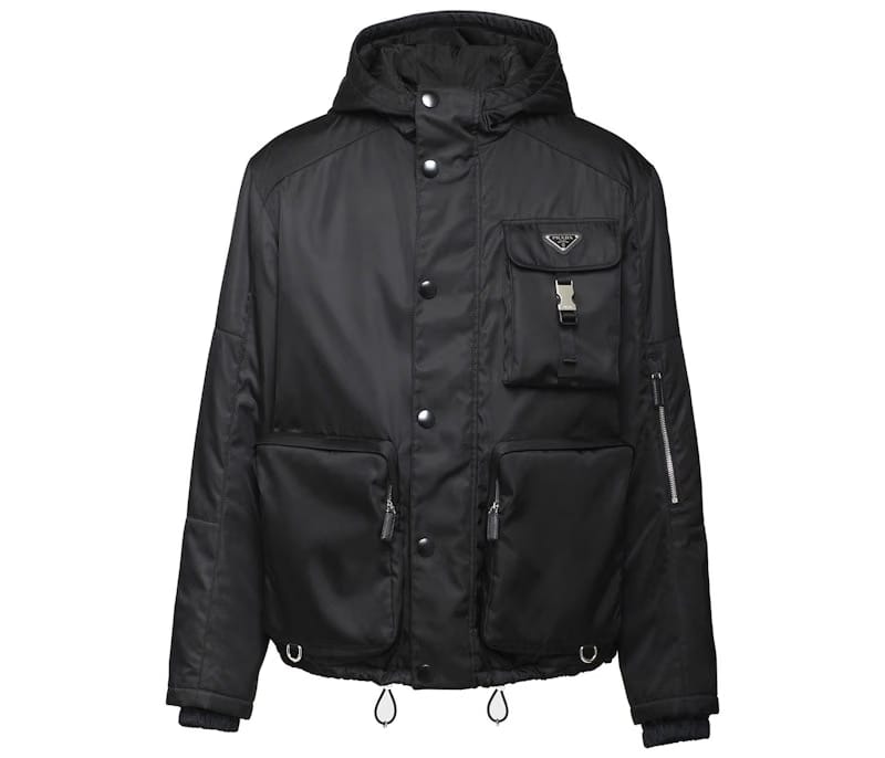 Prada Re-Nylon Blouson Cargo Jacket Black