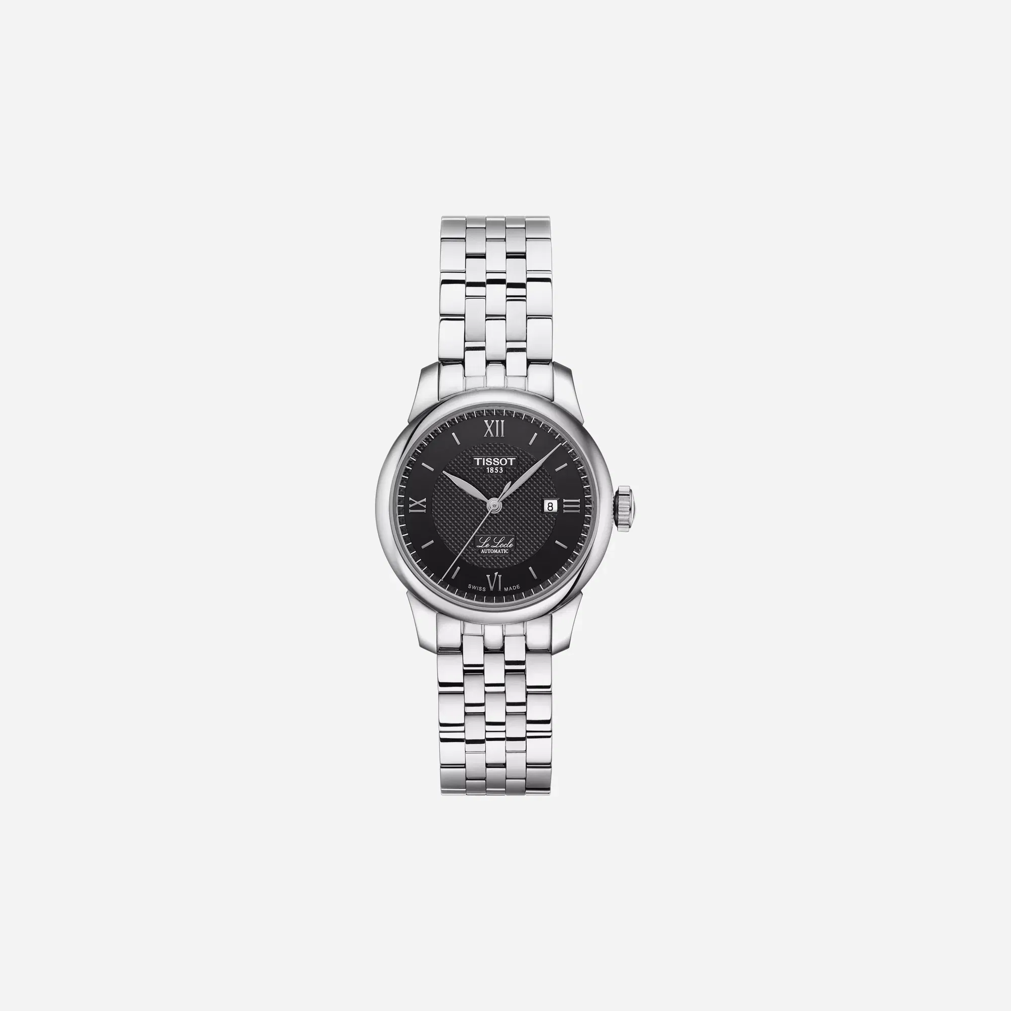 Tissot Le Locle Automatic Lady 29mm Leaf Dial Silver Stainless Steel Strap Watch