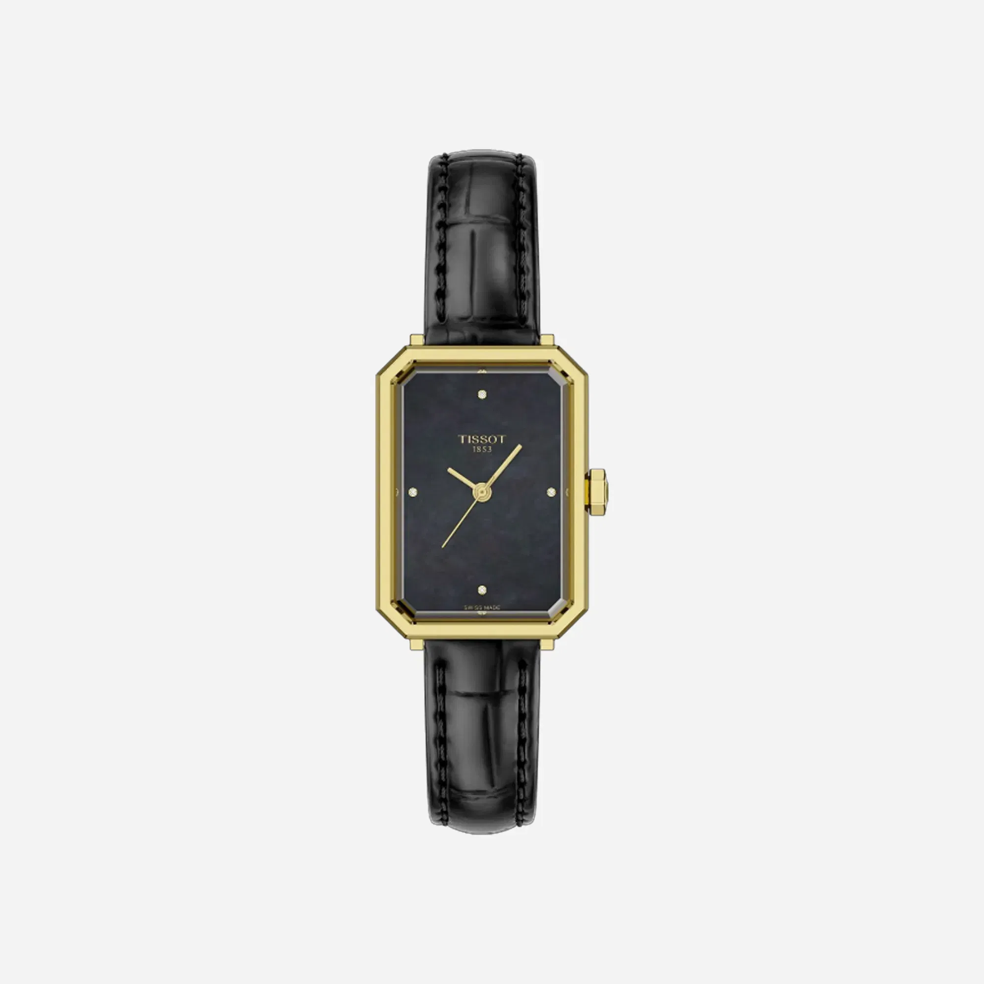 Tissot SRV 30mm Baton Dial Black Leather Watch