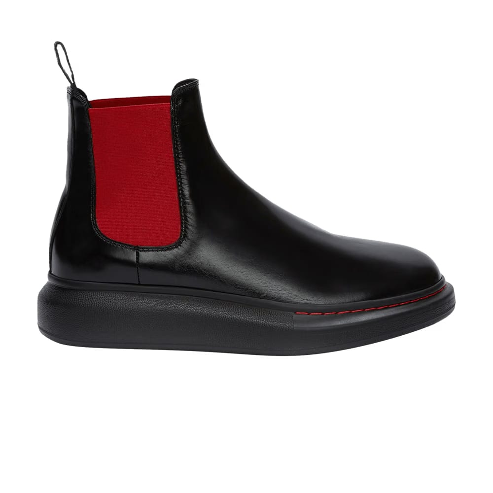 Alexander McQueen Wmns Hybrid Chelsea Boot 'Black Red'