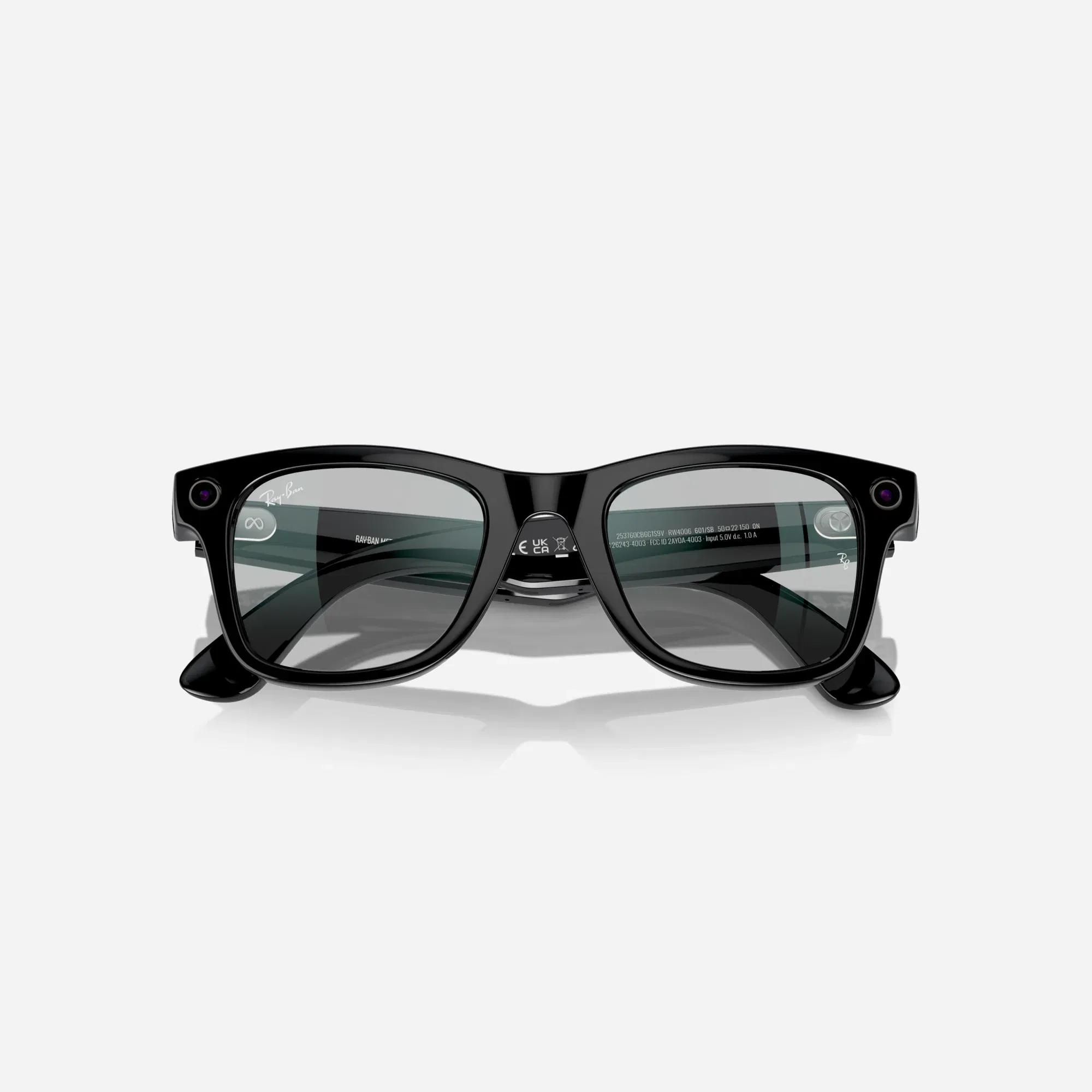 Ray-Ban Meta Wayfarer Large Shiny Black Clear Gen 1