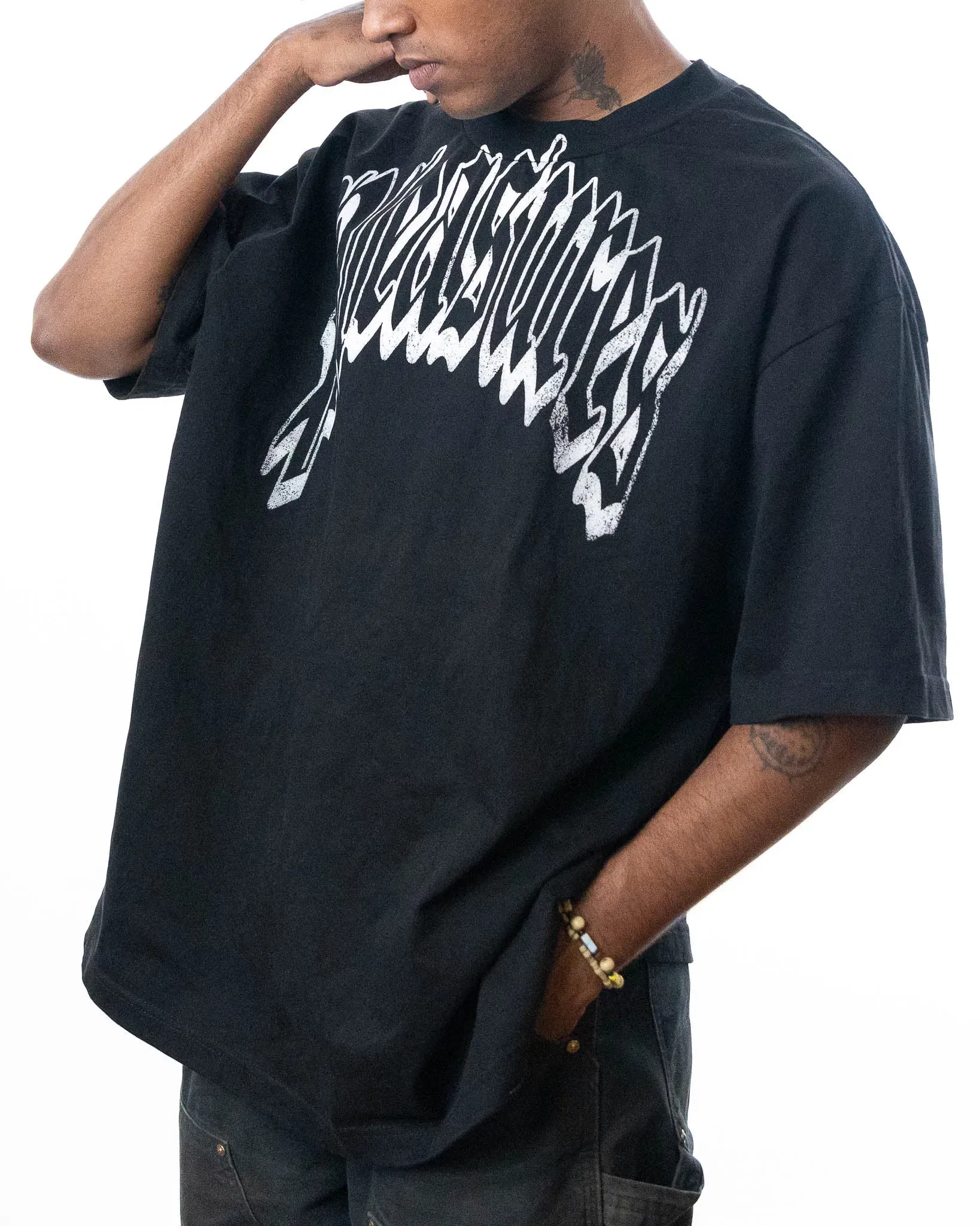 Pleasures Twitch Heavyweight T-Shirt - Black (XL)