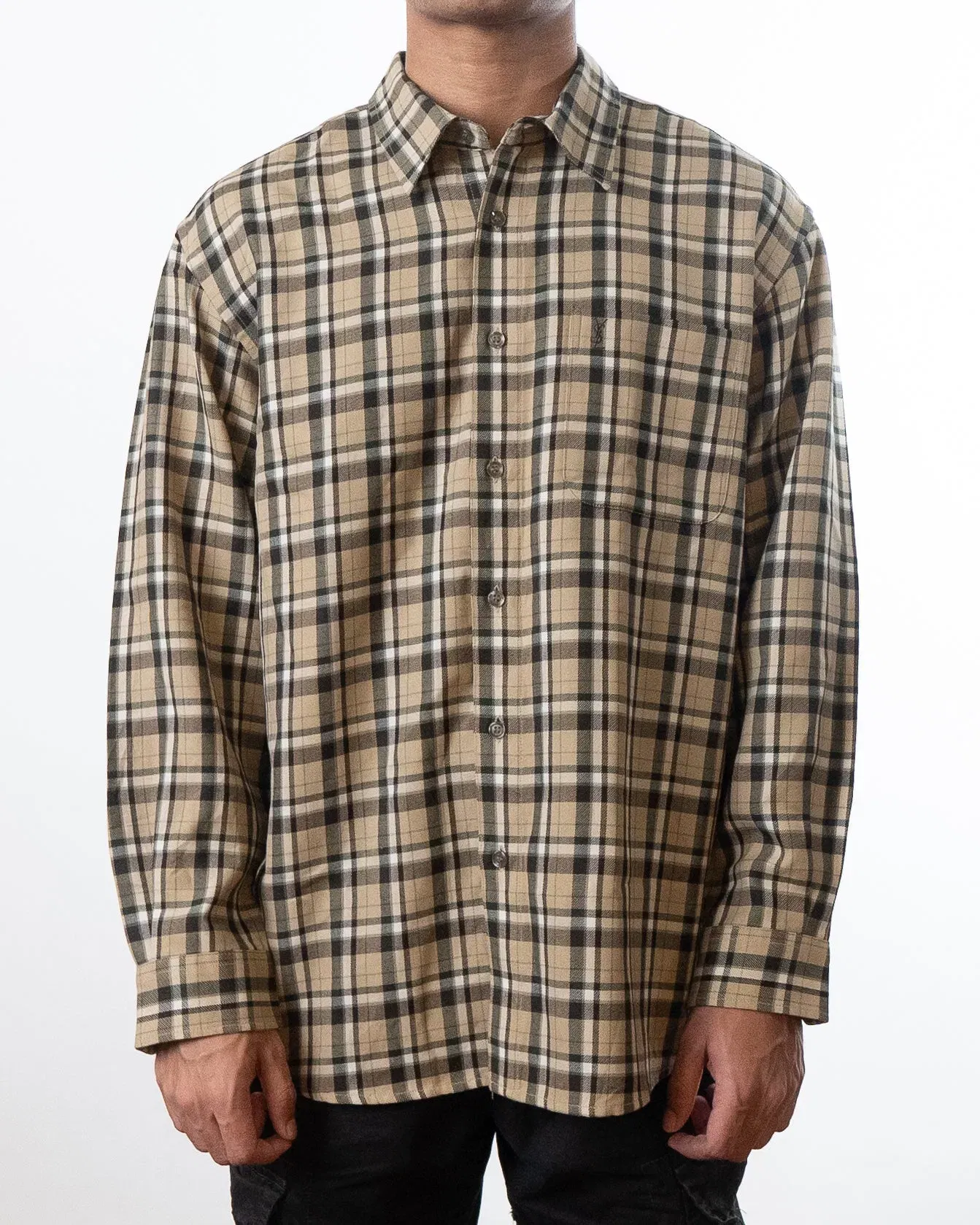 Yves Saint Laurent Flannel Oversized Shirt (L)