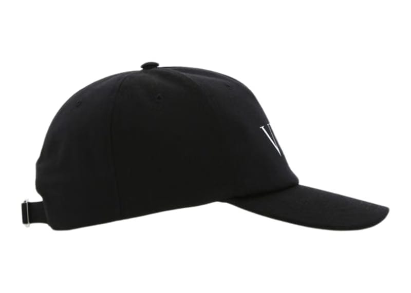 Valentino VLTN Logo Cotton Baseball Cap Black/White