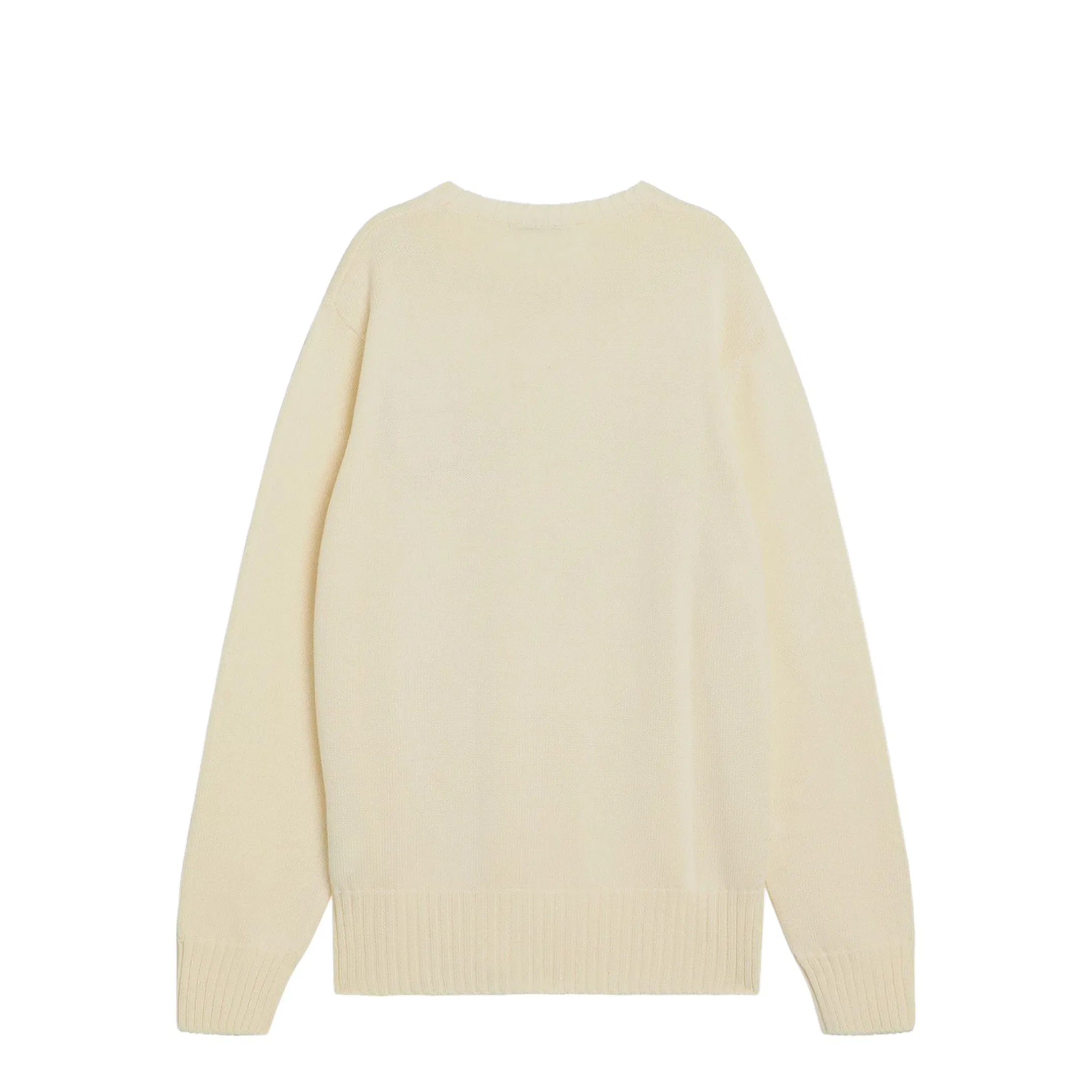 Sweater Ecru in Cotton with Logo
