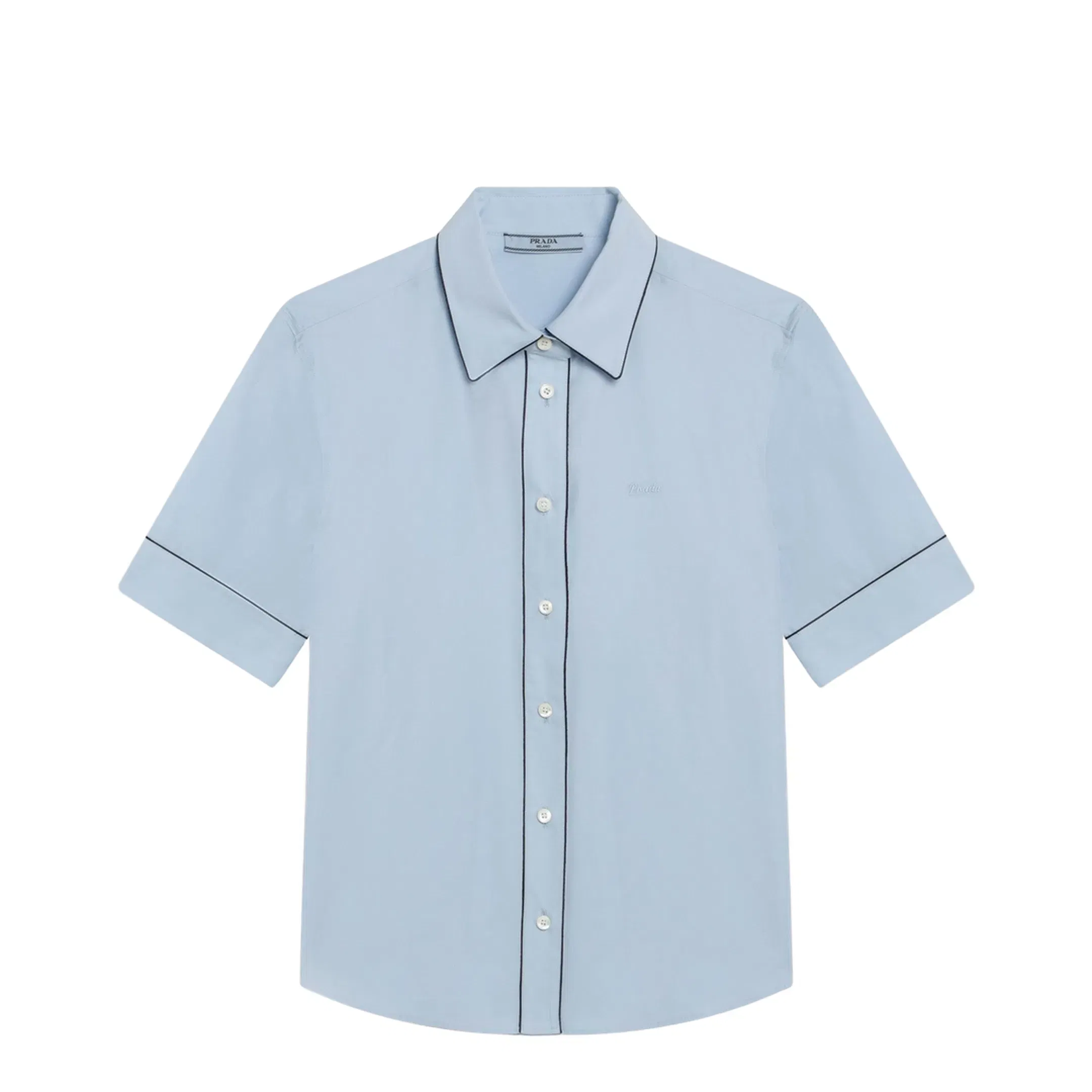 Sky-blue cotton shirt