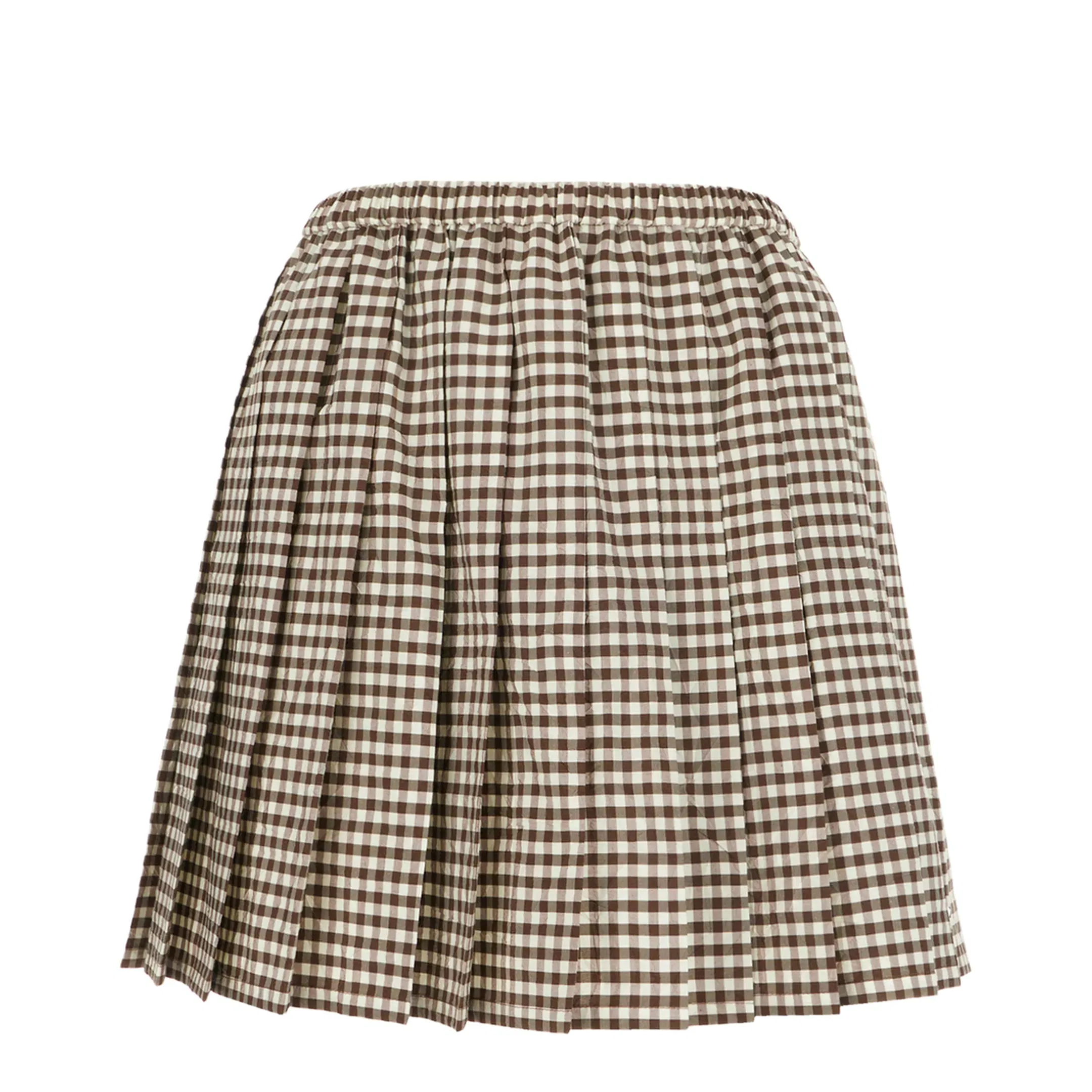 Printed Cotton Blend Miniskirt Black/White
