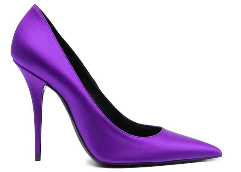 Saint Laurent Marylin Pump Purple Satin