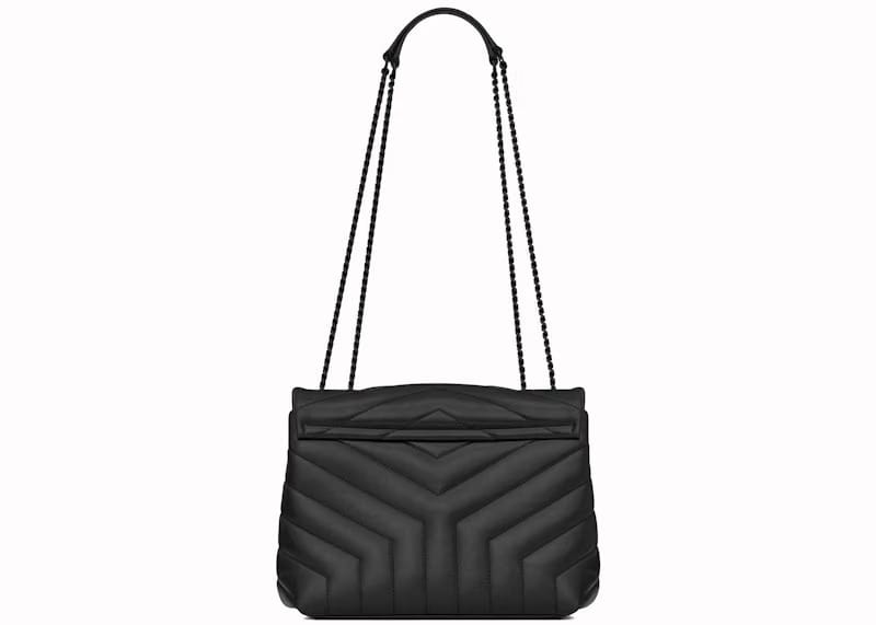 Saint Laurent Loulou Matelasse Calfskin Black-tone Small Black