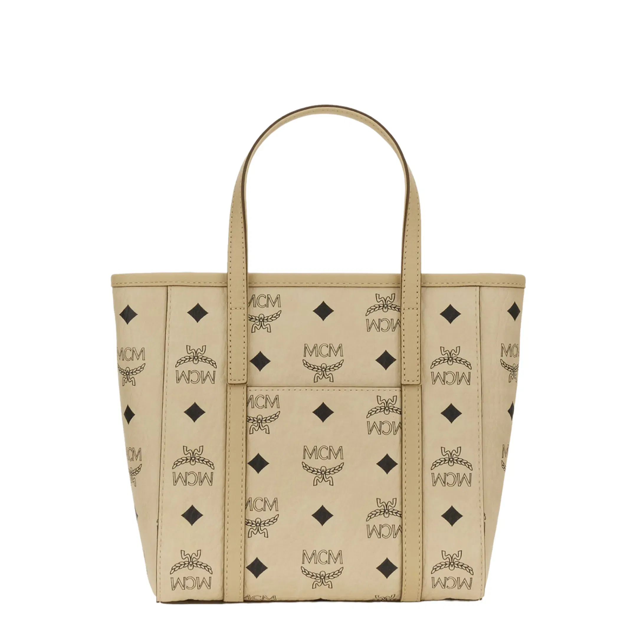 Toni Mini Visetos Coated Canvas Shopper - Beige