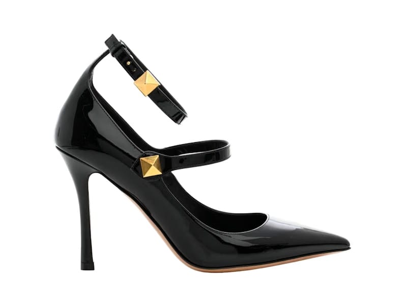 Valentino Garavani Rockstud Pointed Toe Ankle Pumps Black (Women's)