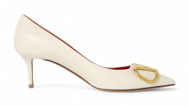 Valentino V Logo Signature Pumps Ivory (Women's)