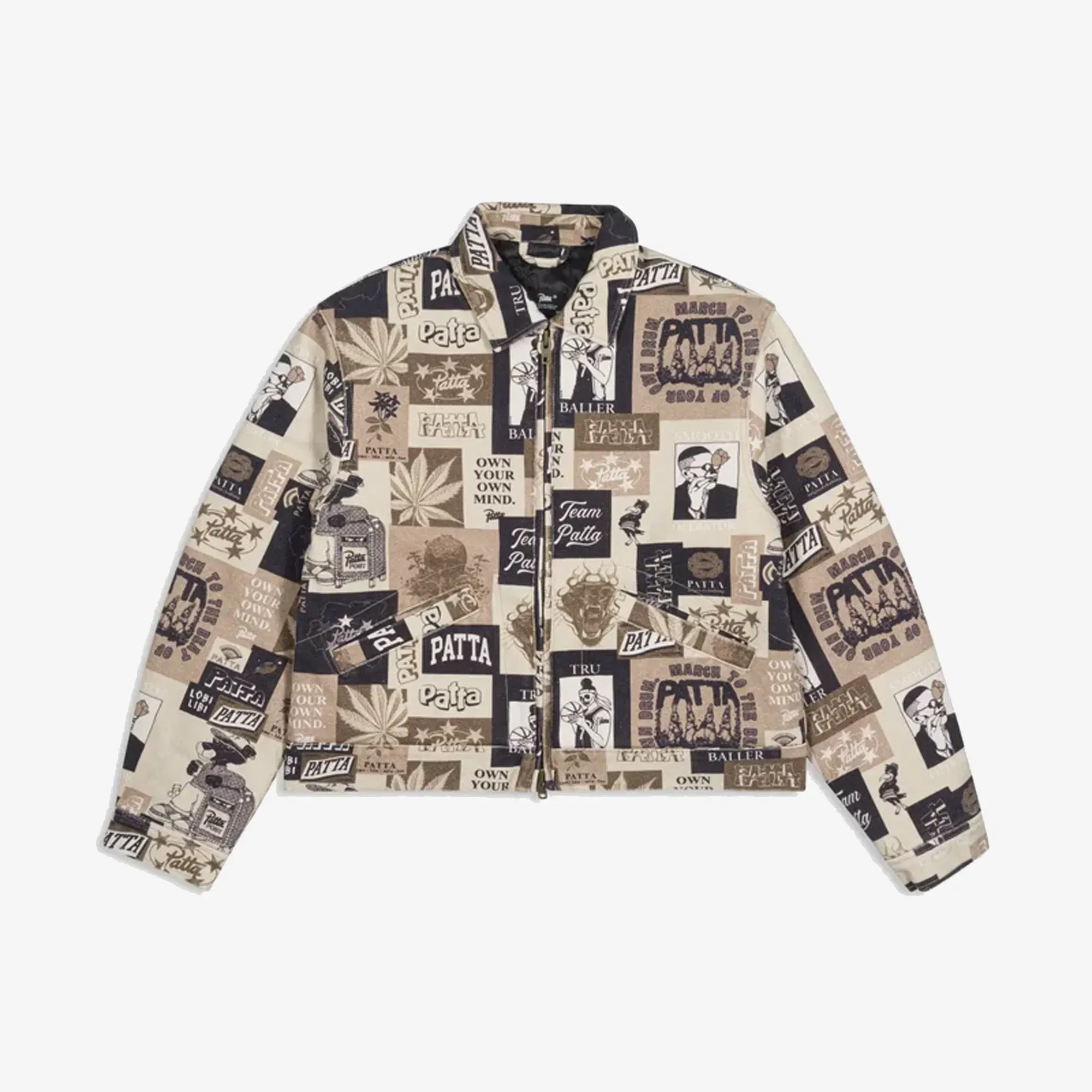 PATTA COLLAGE INSULATED CANVAS JACKET { MULTI