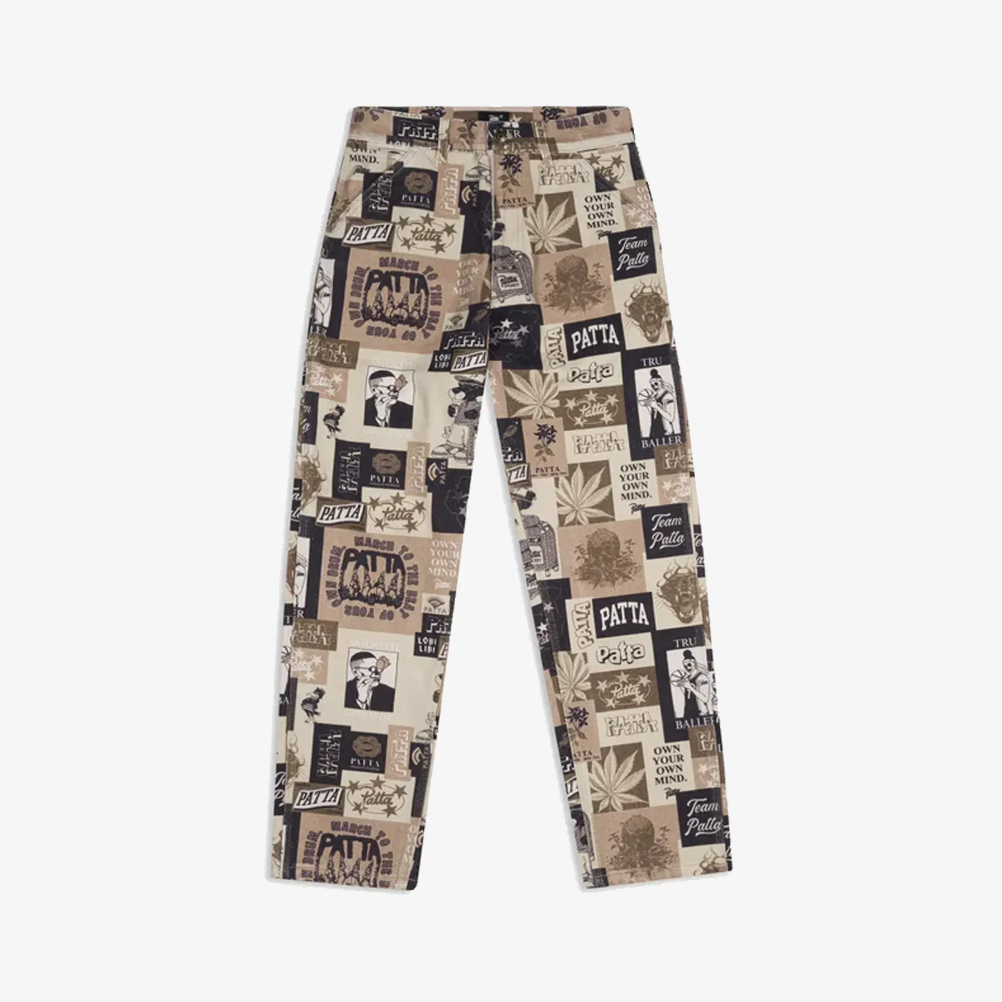 PATTA COLLAGE CANVAS PANTS { MULTI