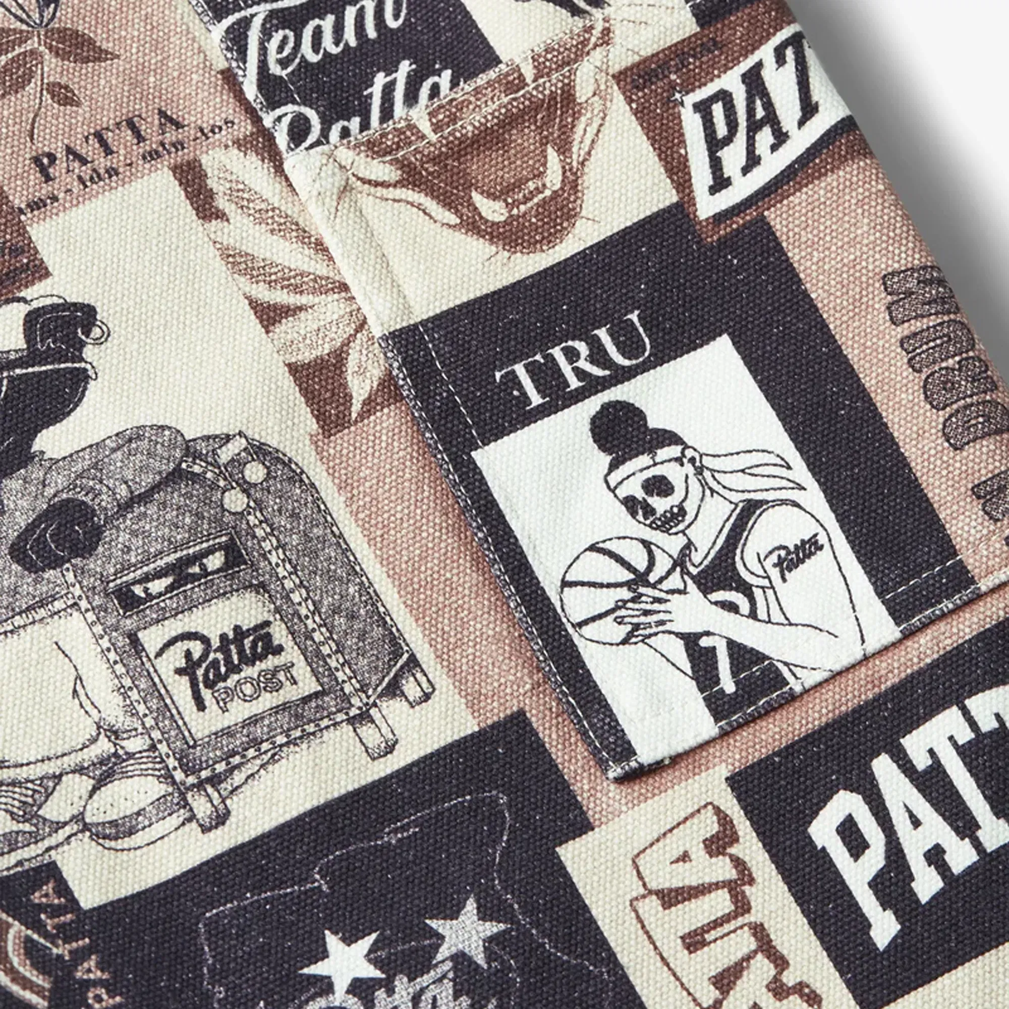 PATTA COLLAGE CANVAS PANTS { MULTI