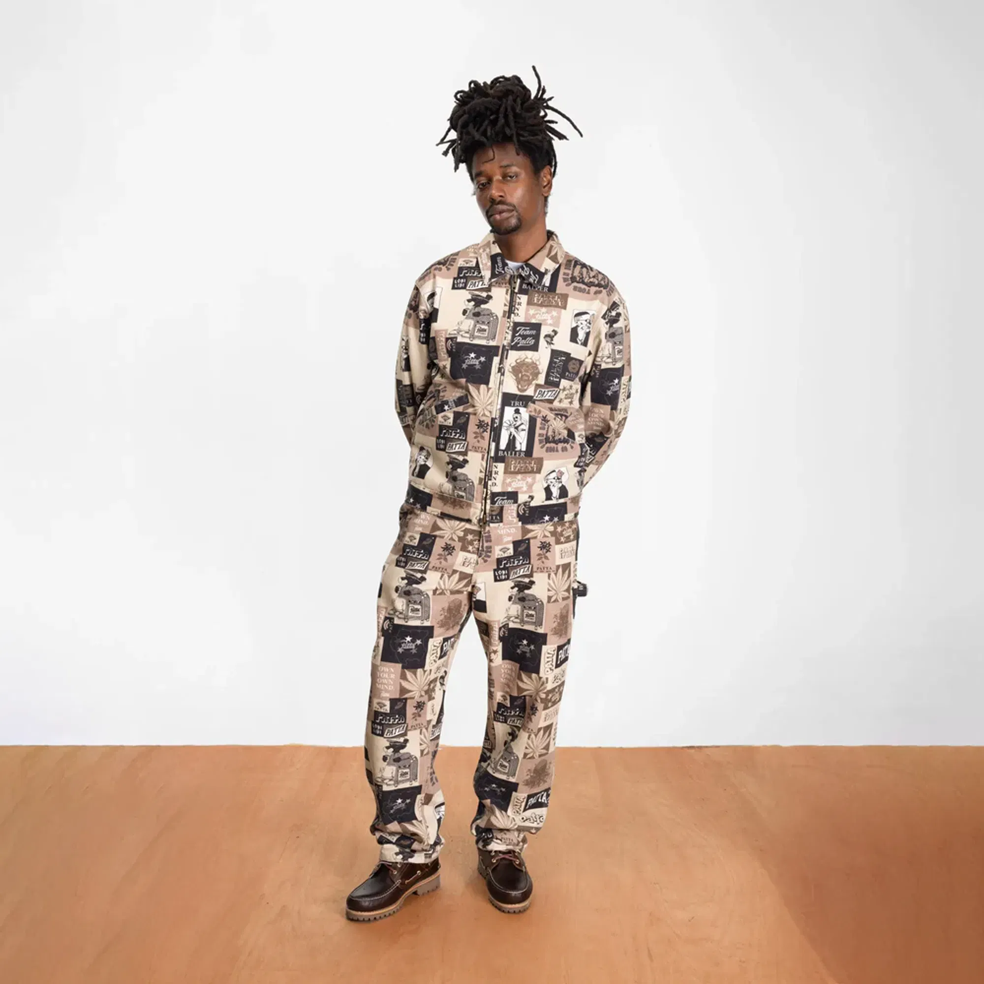 PATTA COLLAGE CANVAS PANTS { MULTI