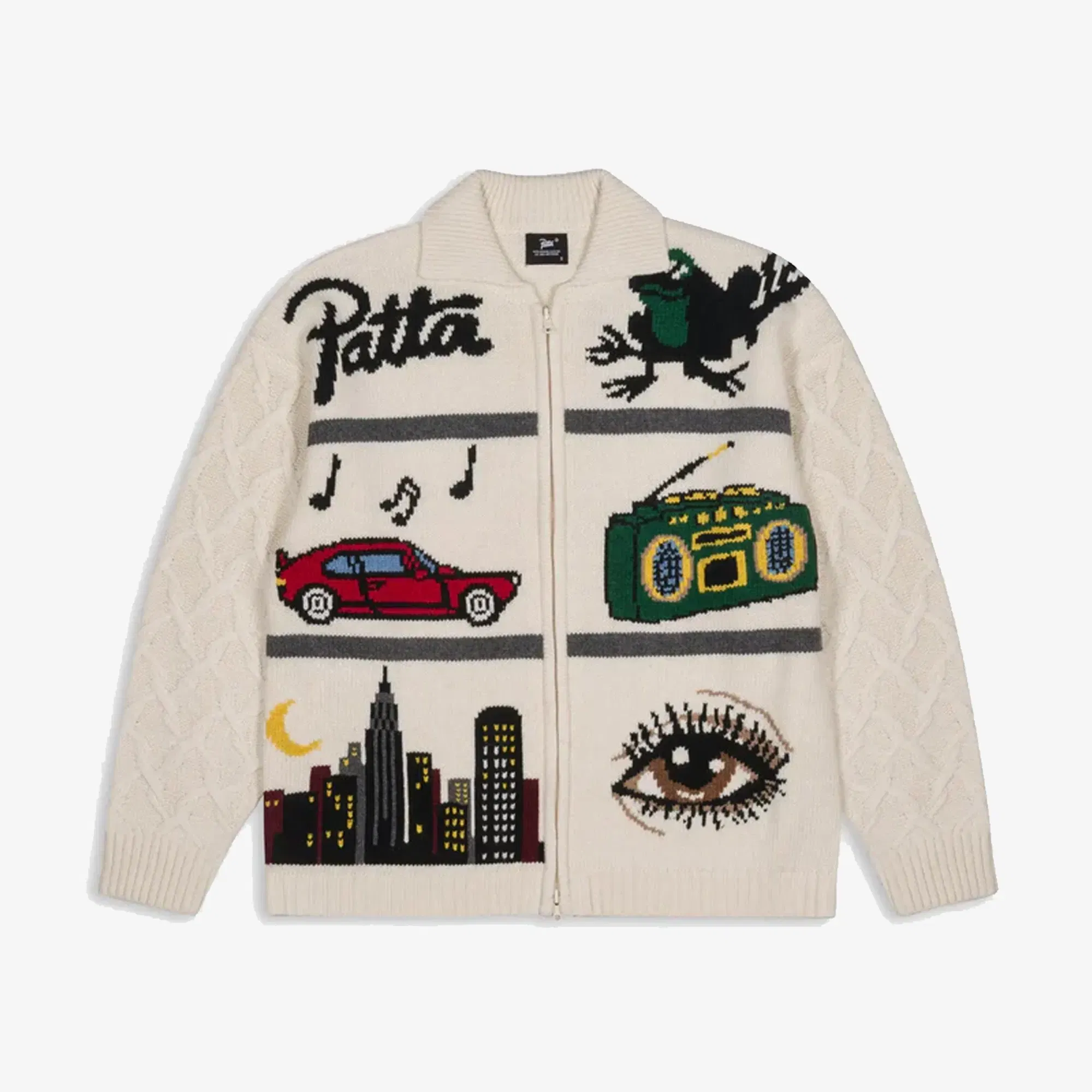 PATTA PERFECT DAY KNITTED CARDIGAN { PEYOTE
