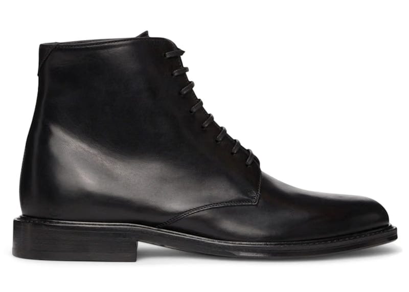 Saint Laurent Army 20 Lace Up Boot Black