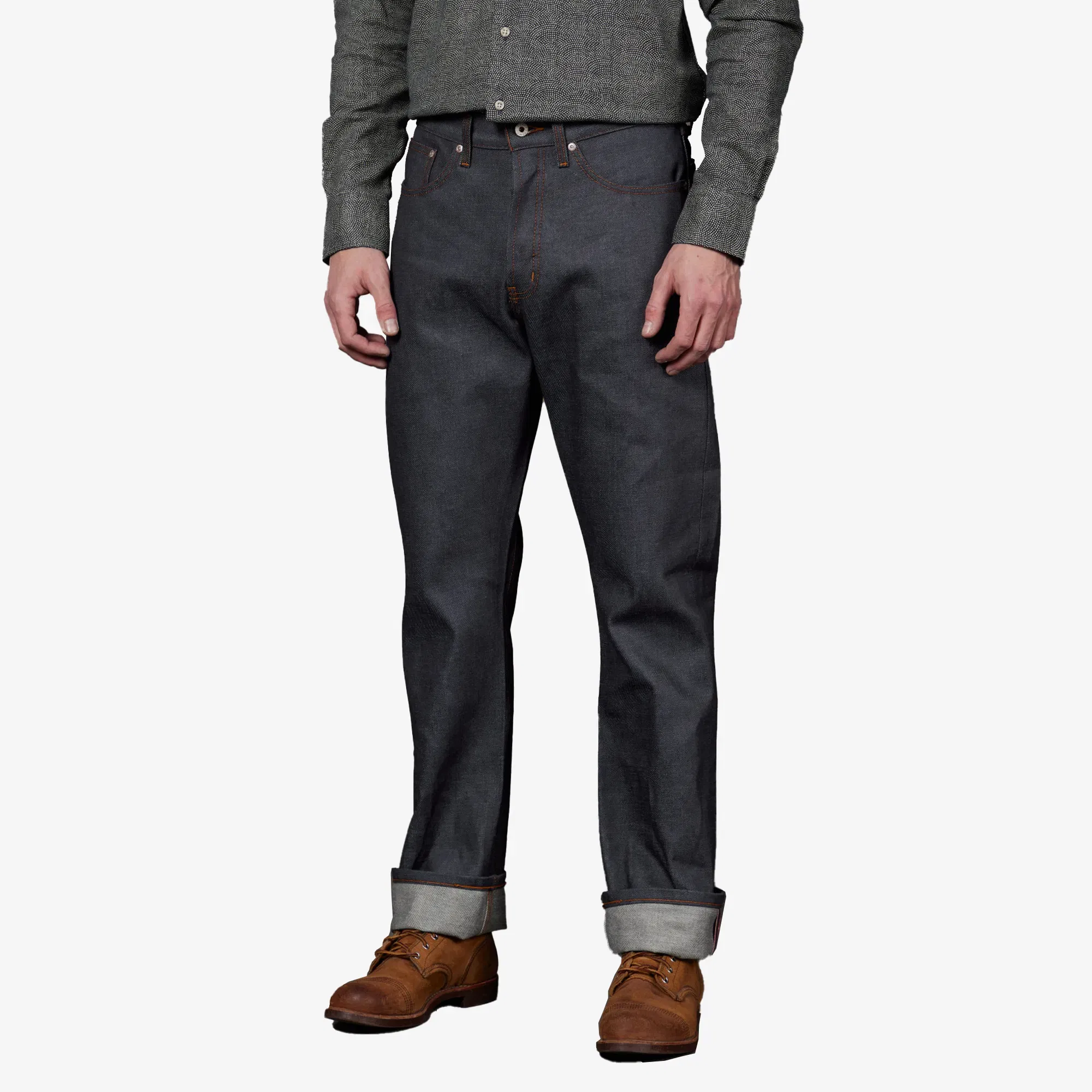 Naked & Famous TRUE GUY - DIRTY FADE SELVEDGE { DENIM BLUE