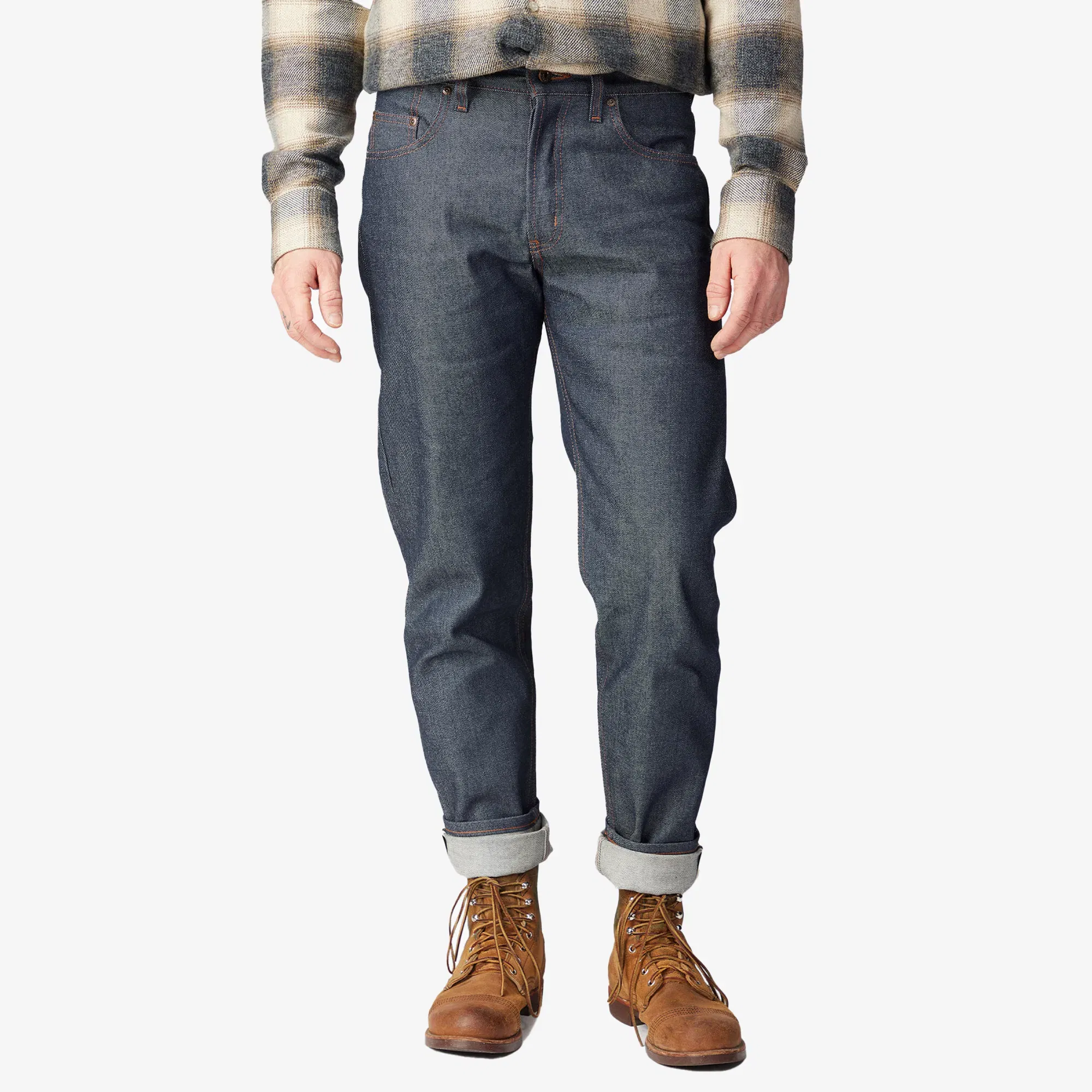 Naked & Famous EASY GUY - NATURAL INDIGO SELVEDGE { BLUE