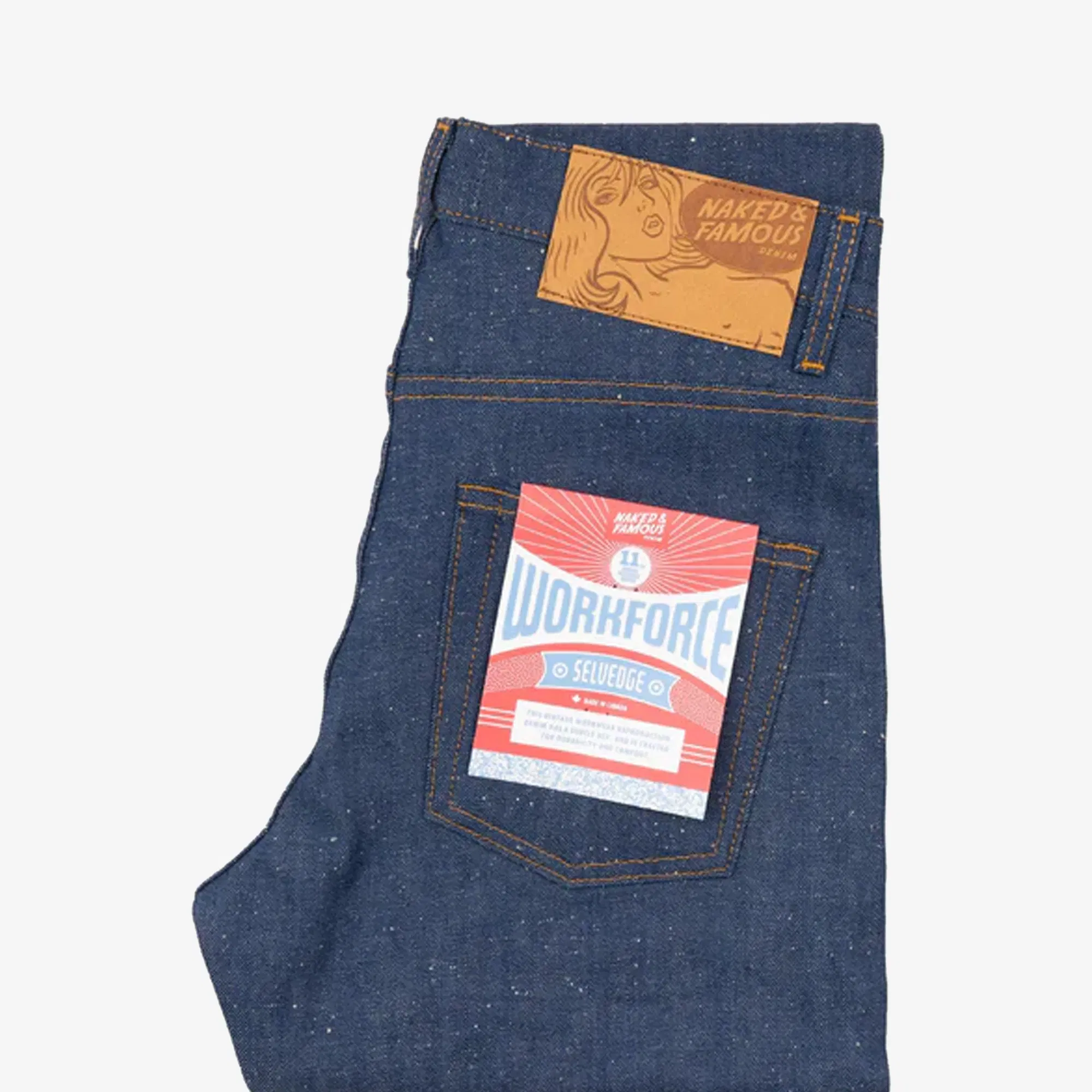 Naked & Famous EASY GUY - WORKFORCE SELVEDGE { BLUE