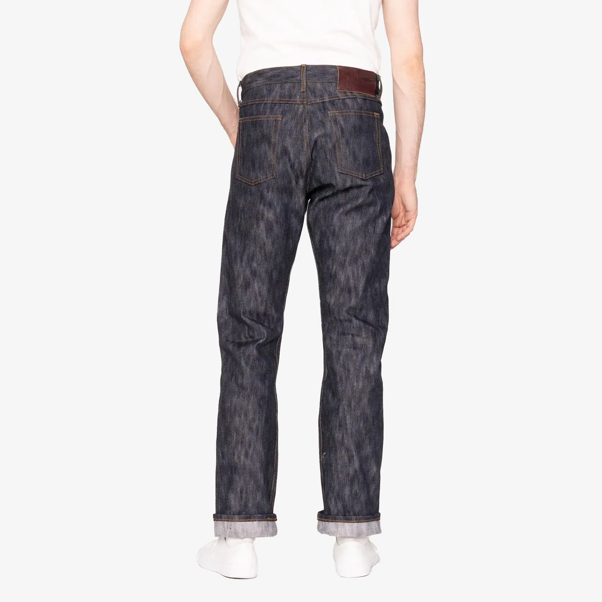 Naked & Famous TRUE GUY - SAKURA SLUB SELVEDGE { DENIM BULE