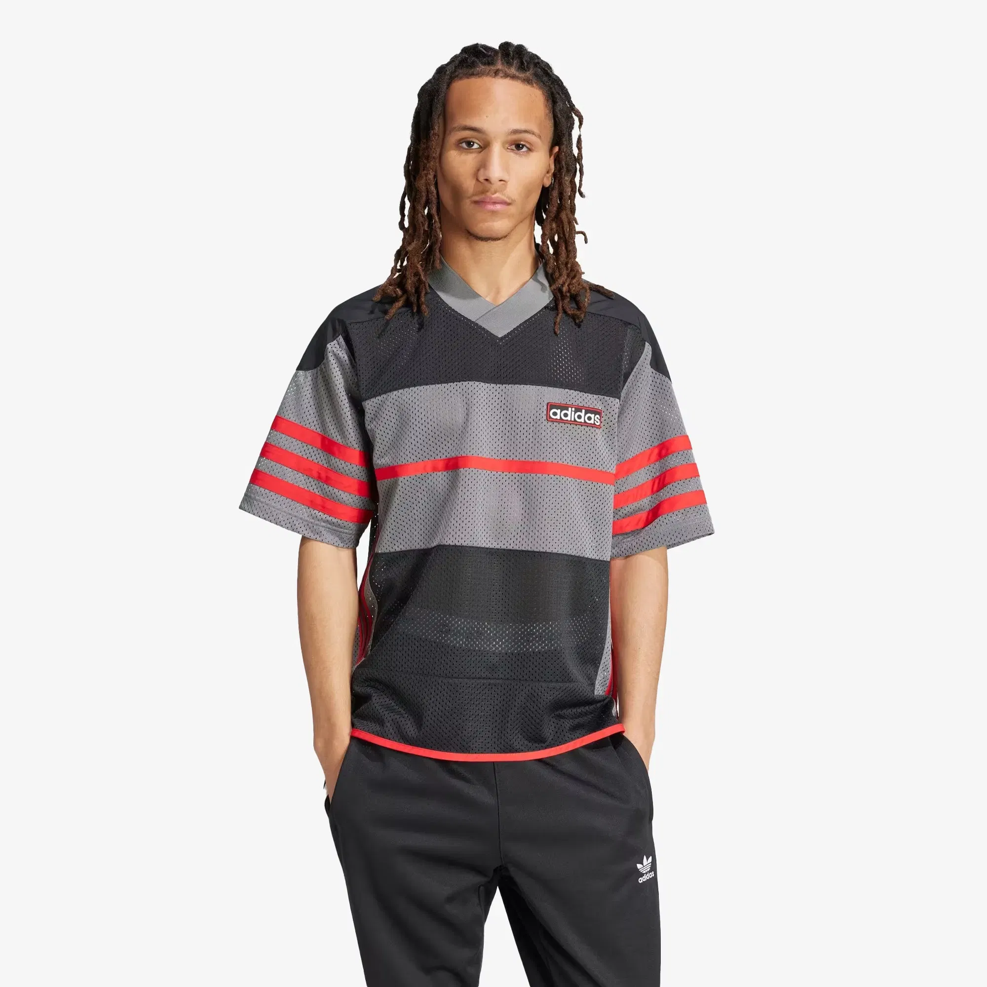 Adidas Originals ADICOLOR ADIBREAK MESH JERSEY { BLACK/GREY