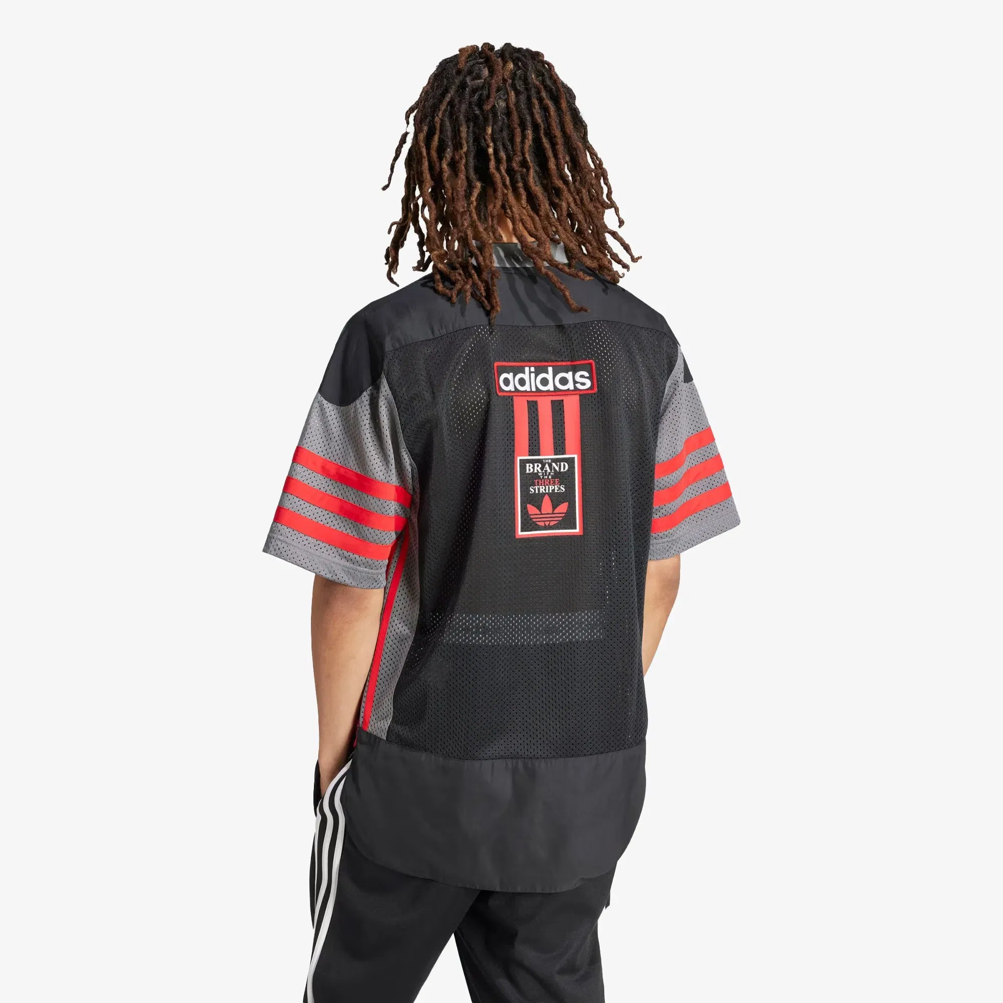 Adidas Originals ADICOLOR ADIBREAK MESH JERSEY { BLACK/GREY