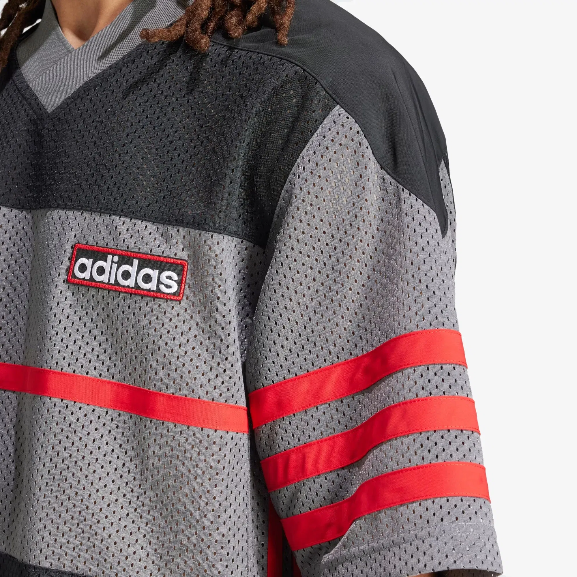 Adidas Originals ADICOLOR ADIBREAK MESH JERSEY { BLACK/GREY