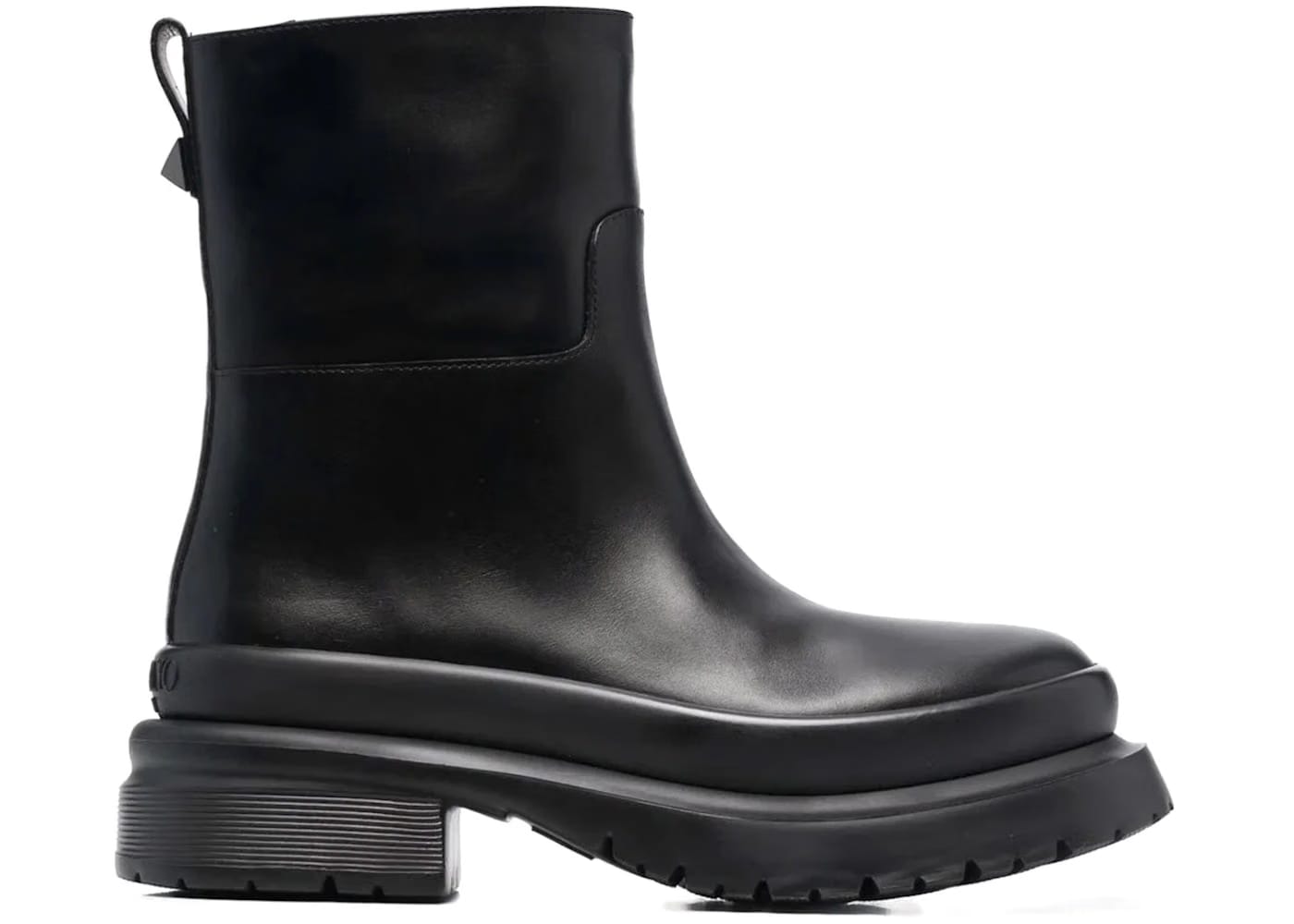 Valentino Rockstud Almond-Toe Ankle Boots Black