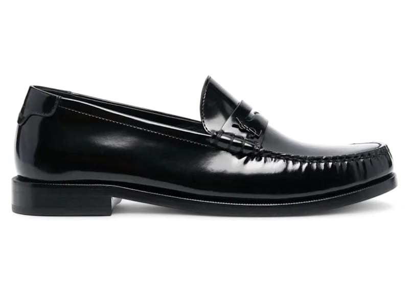 Saint Laurent Le Loafer Penny Slippers Nero Lucido