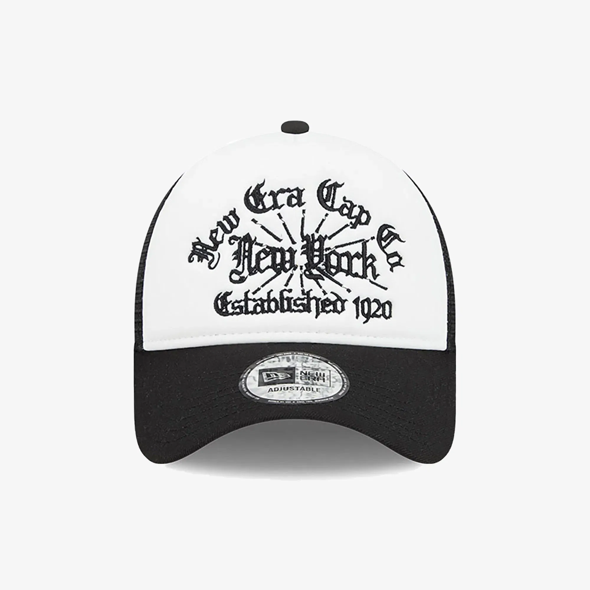 New Era A-FRAME TRUCKER CAP { WHITE
